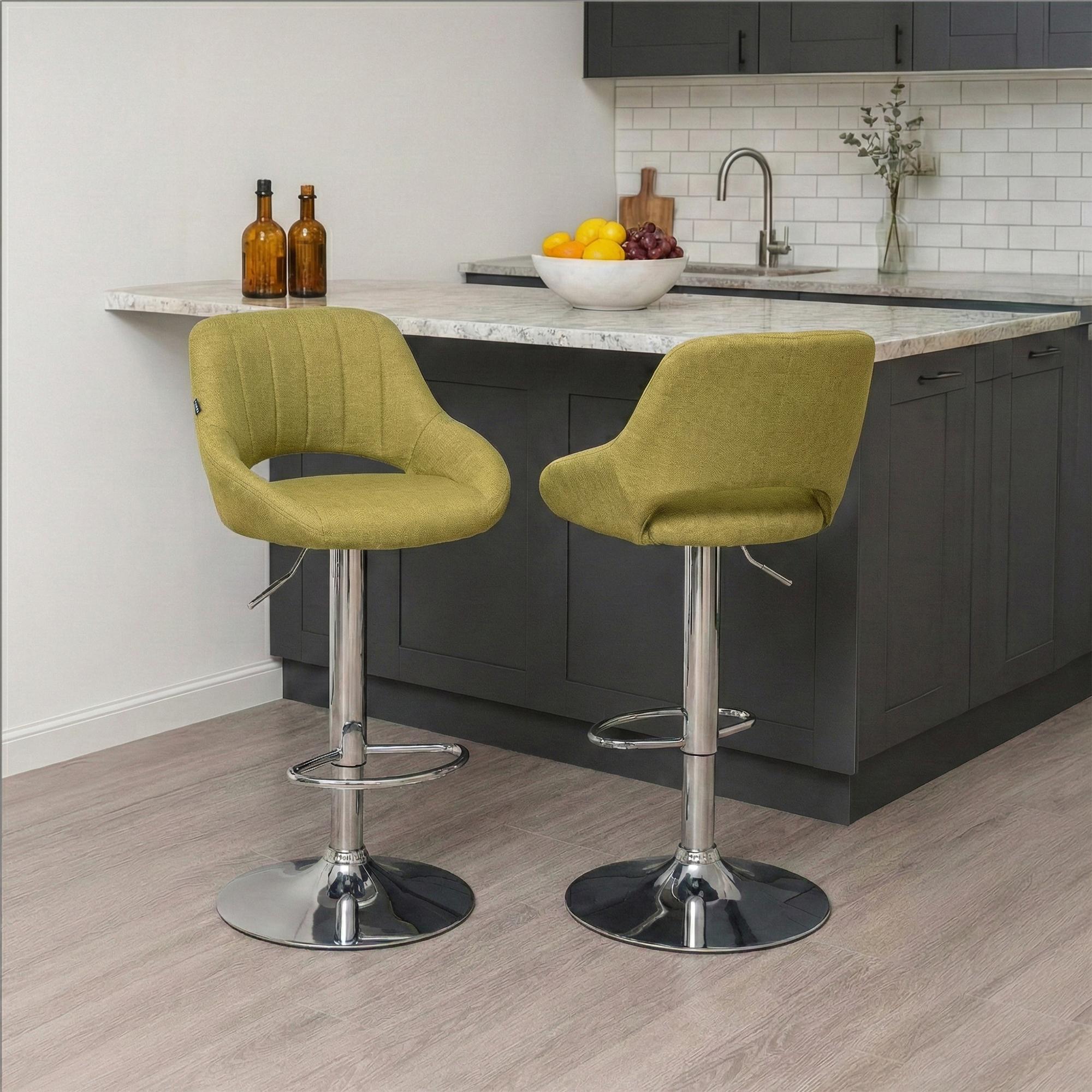 Barhocker Milet Stoff chrom