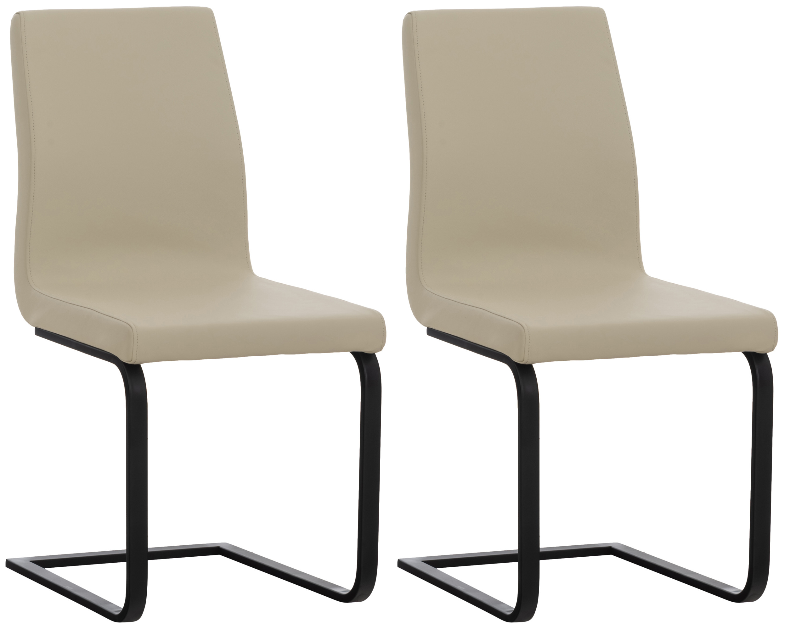 2er Set Esszimmerstühle Belley Kunstleder