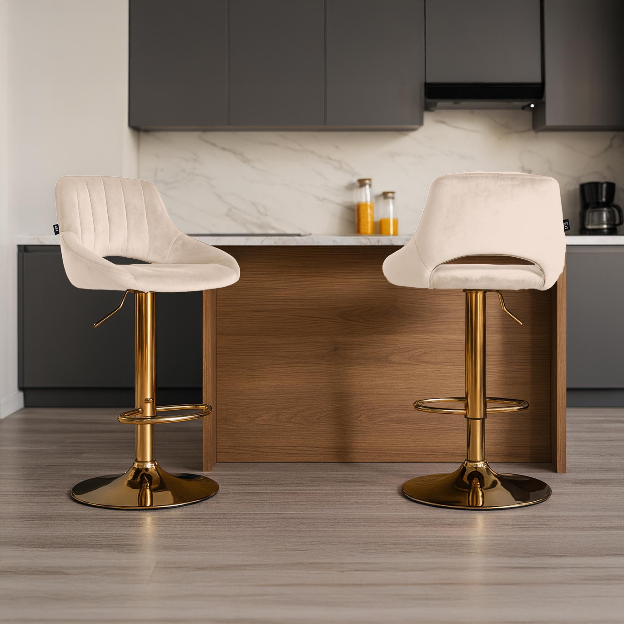 2er Set Barhocker Milet Samt G