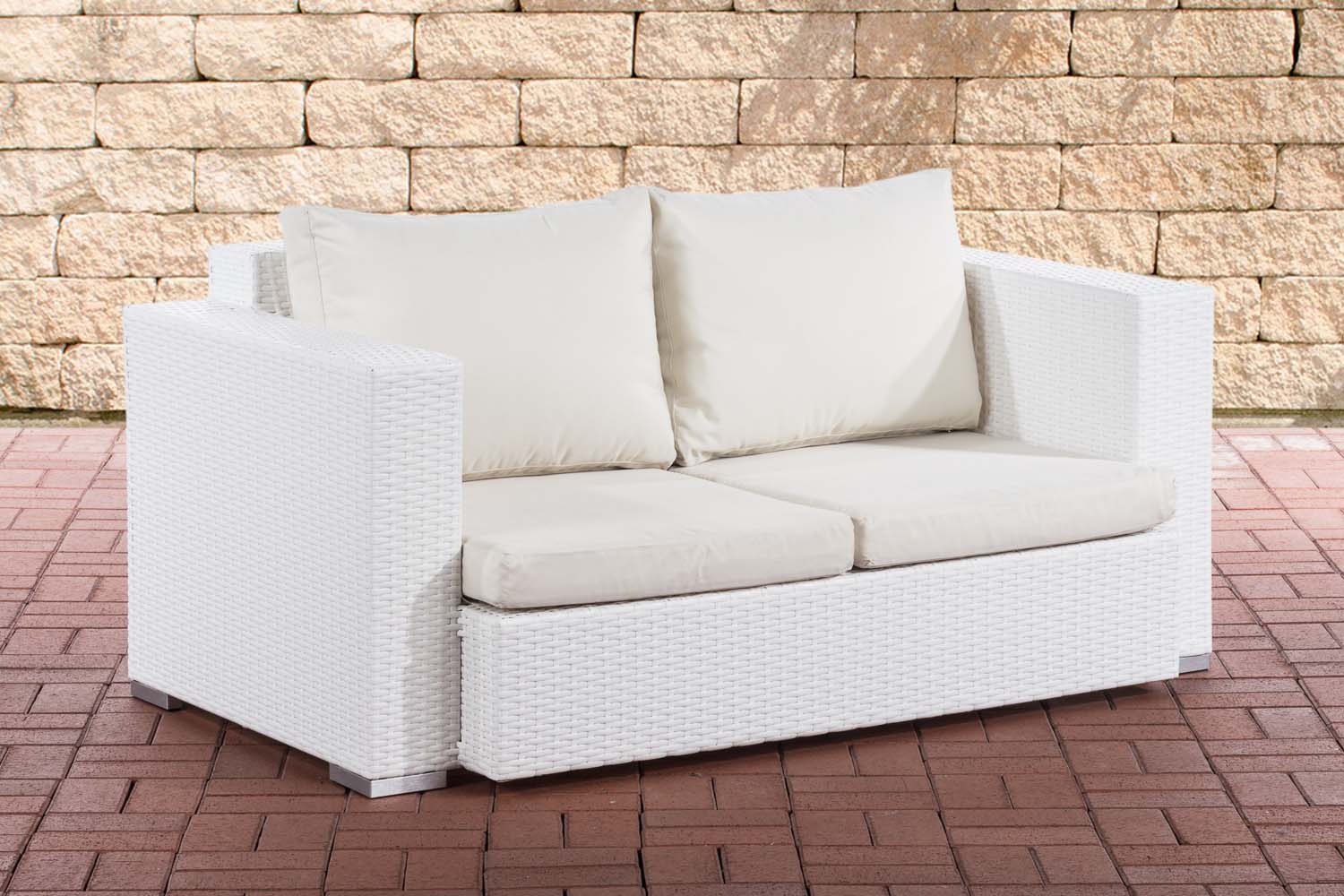 2er Sofa Provence / Sunset Cremeweiß