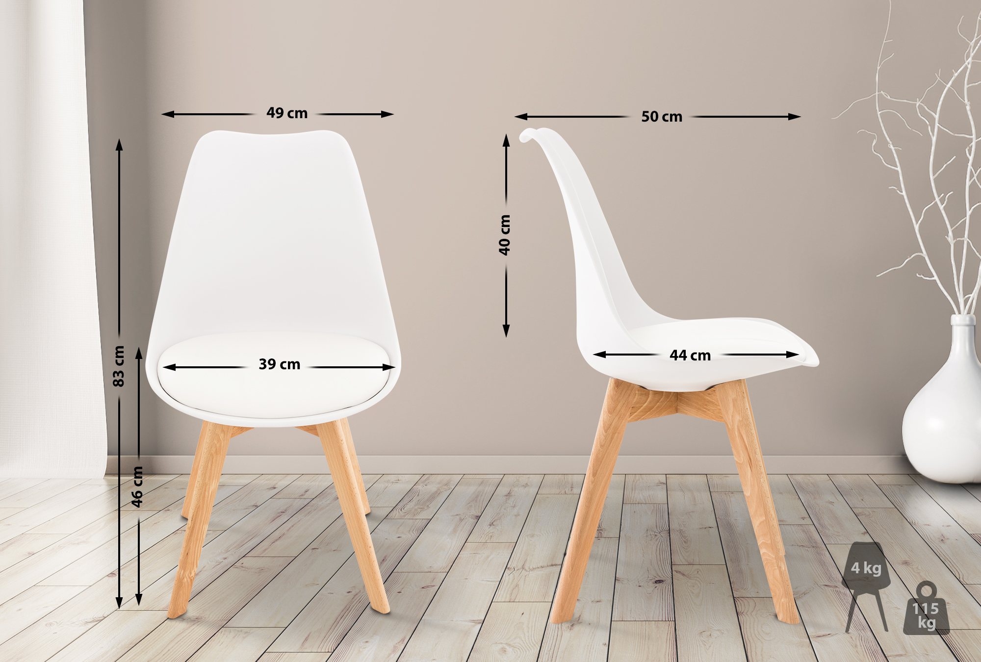 4er Set Stuhl Linares