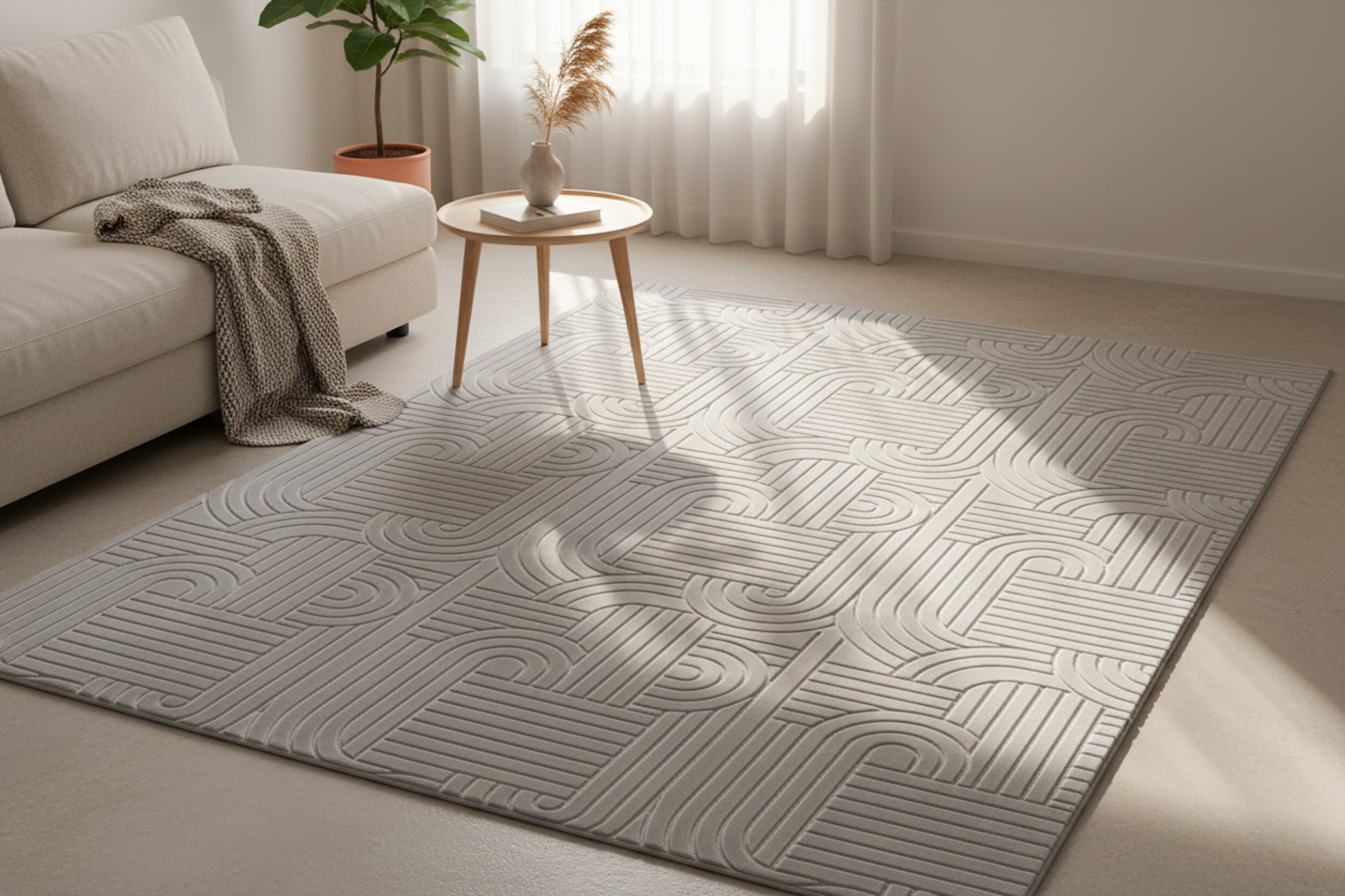 Teppich Calma 125 Beige 160 x 220 cm