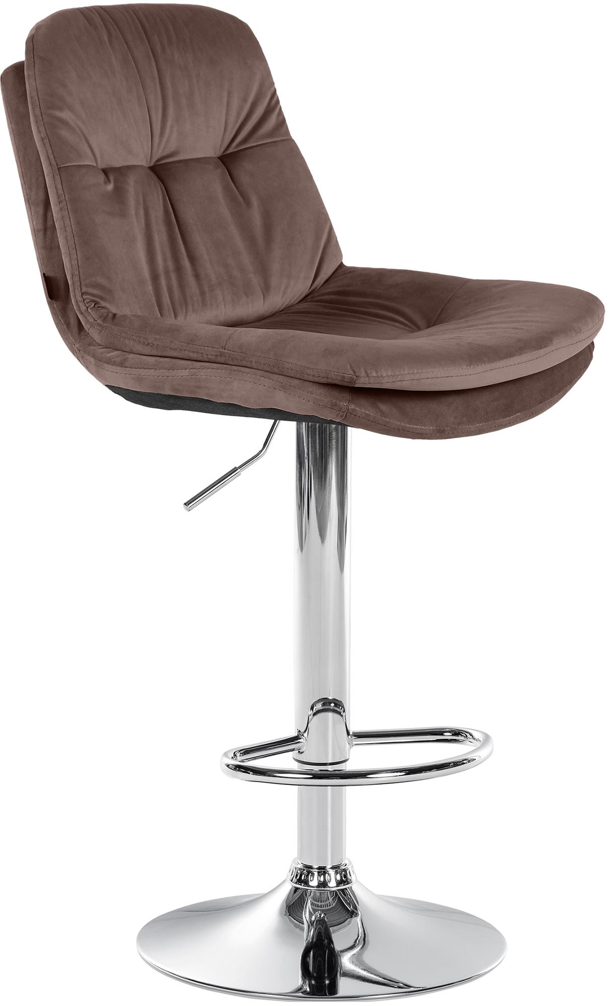 Barhocker Laurel Samt chrom