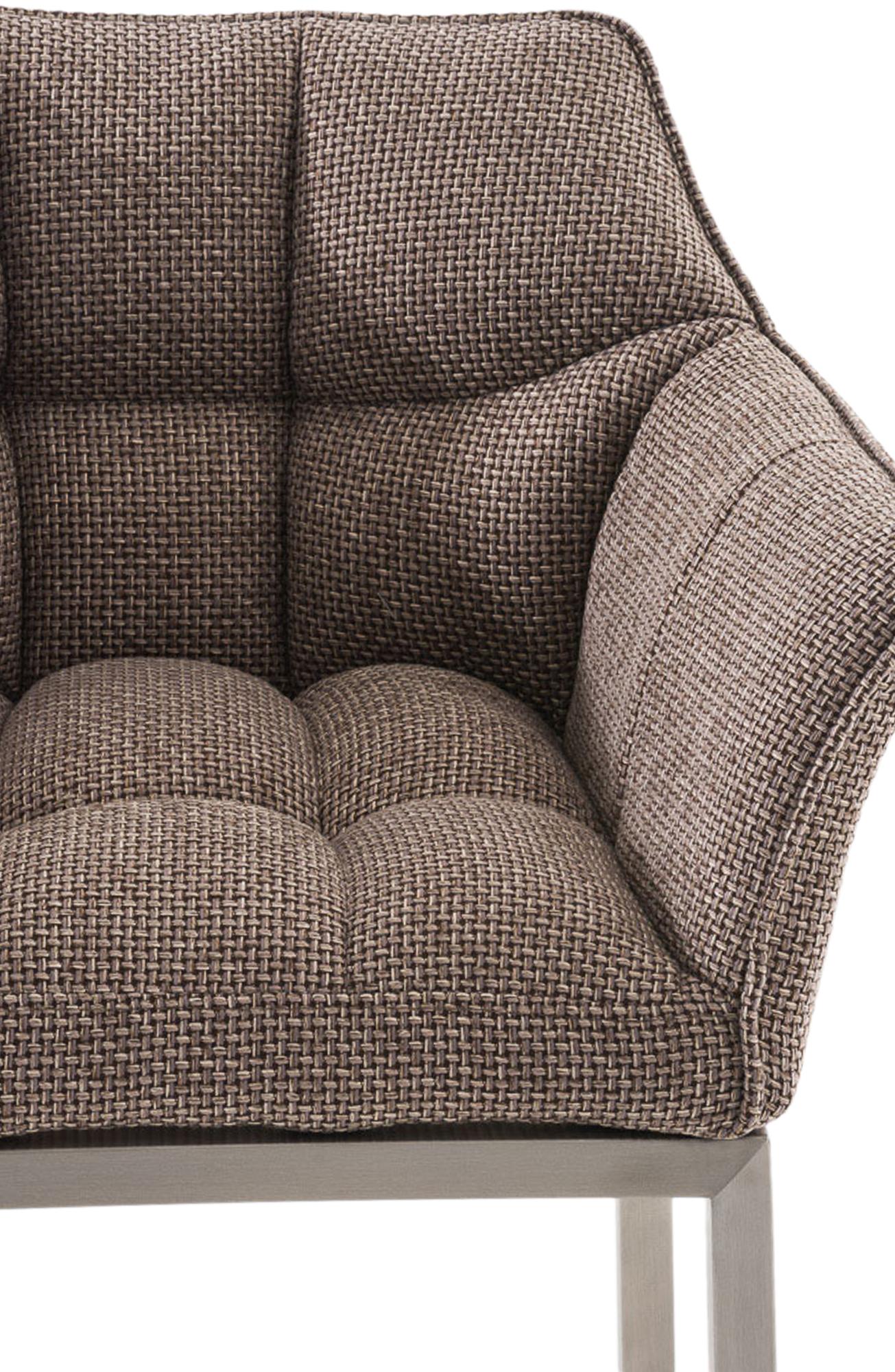 Barhocker Damaso E Stoff mit 4-Fuß Gestell