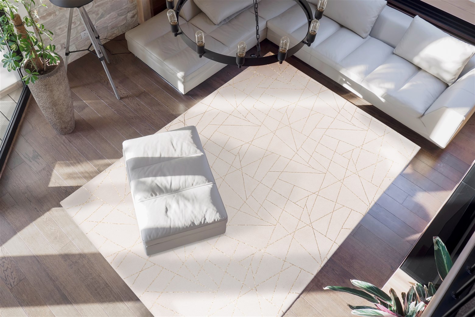 Teppich Bijou 125 Creme / Gold 120cm x 170cm