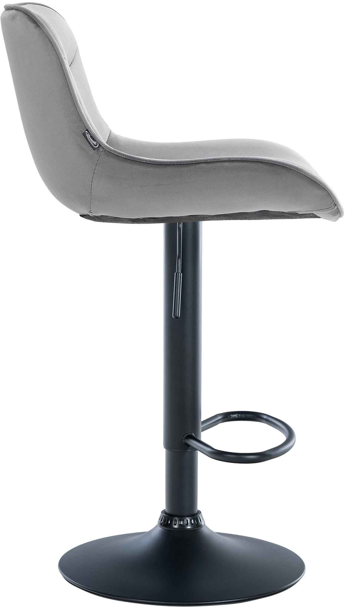 2er Set Barhocker Vonore Samt schwarz