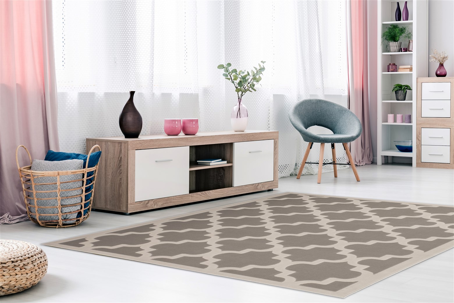 Teppich Manolya 2097 Taupe 80cm x 150cm