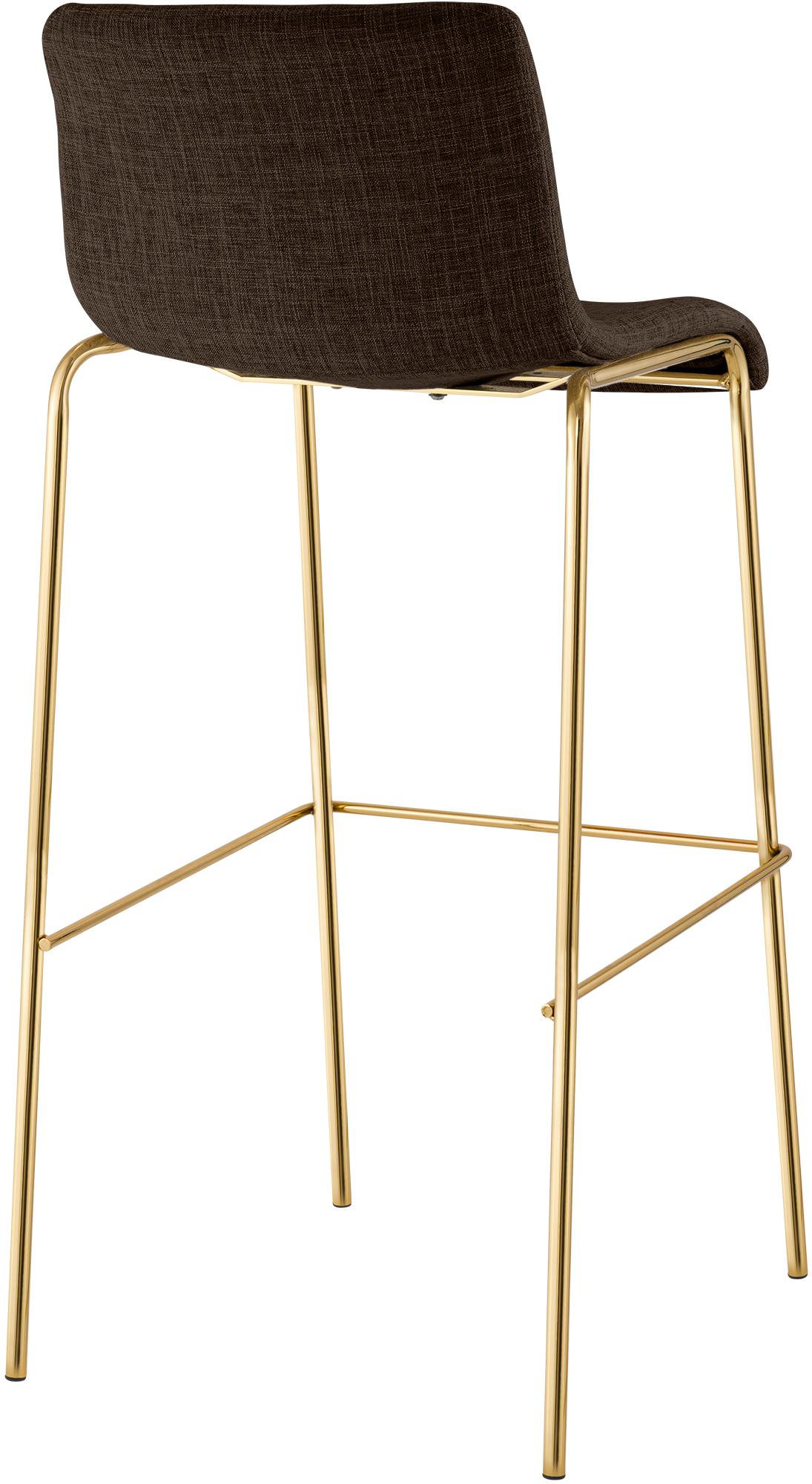 Barhocker Hoover Stoff 4-Fuß Gold