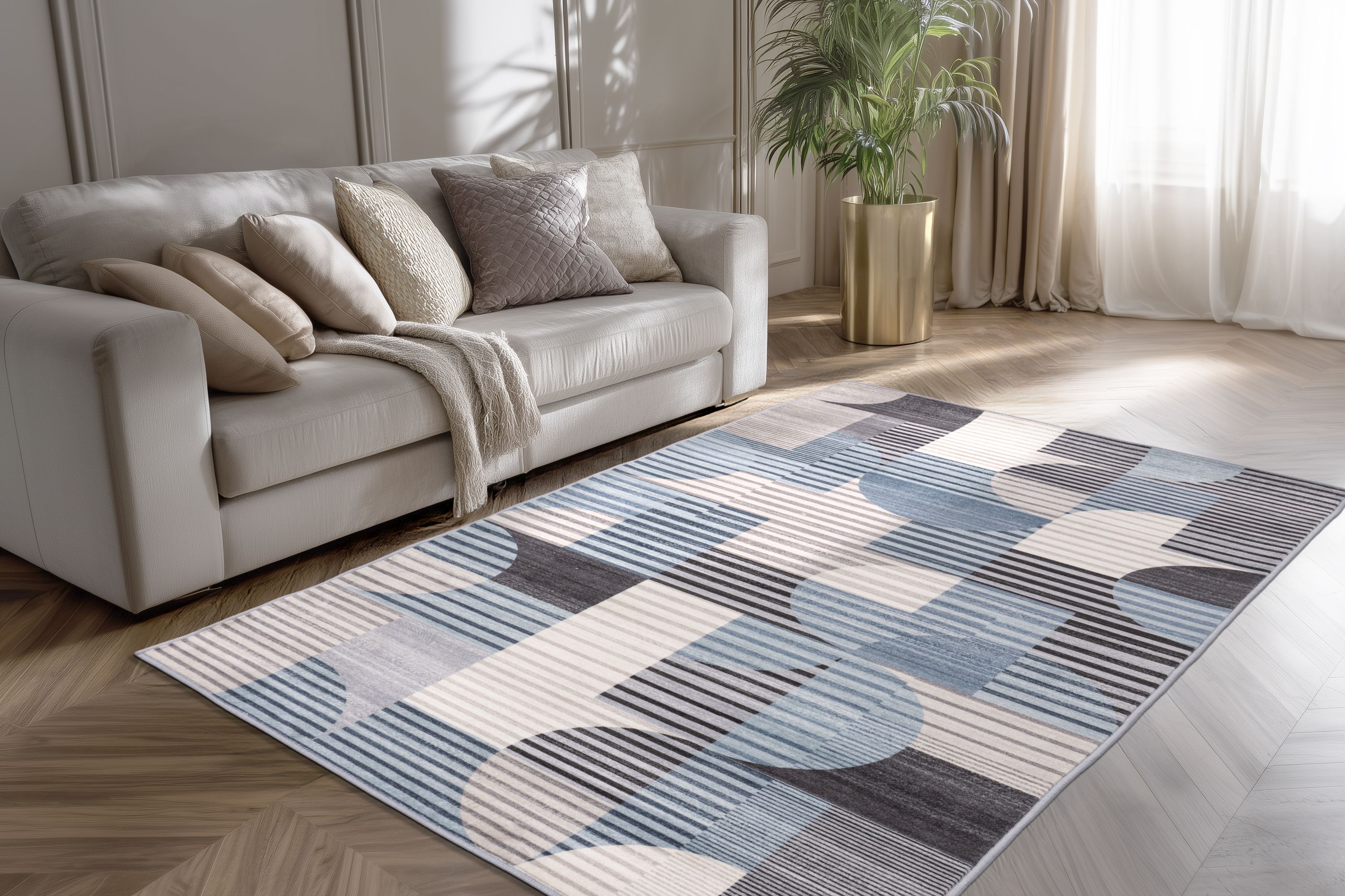 Teppich Bluster 425 Blau 120 x 170 cm