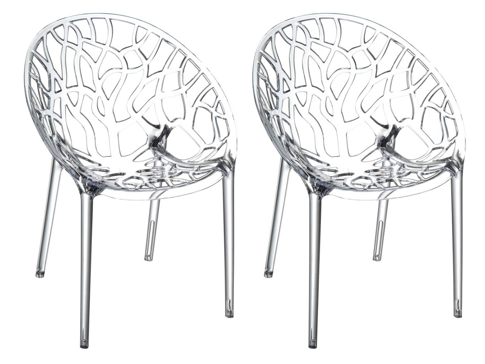 2er SET Stapelstuhl CRYSTAL
