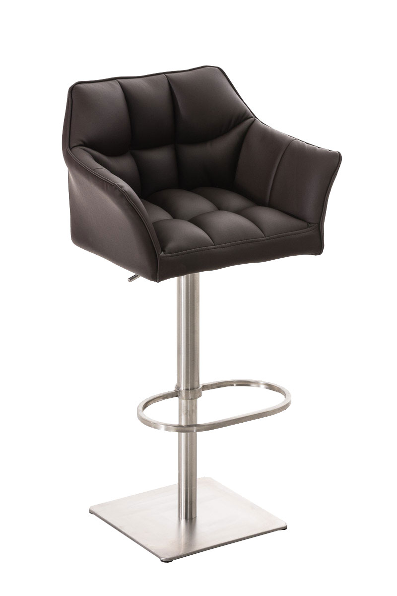 2er Set Barhocker Damaso Kunstleder edelstahl