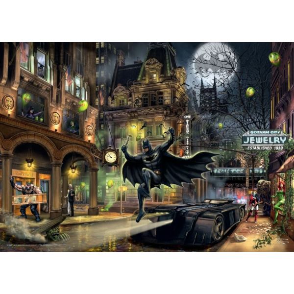 Schmidt Spiele GmbH Puzzles Batman, Gotham City - Puzzle 1000 Teile - Thomas Kinkade Collection