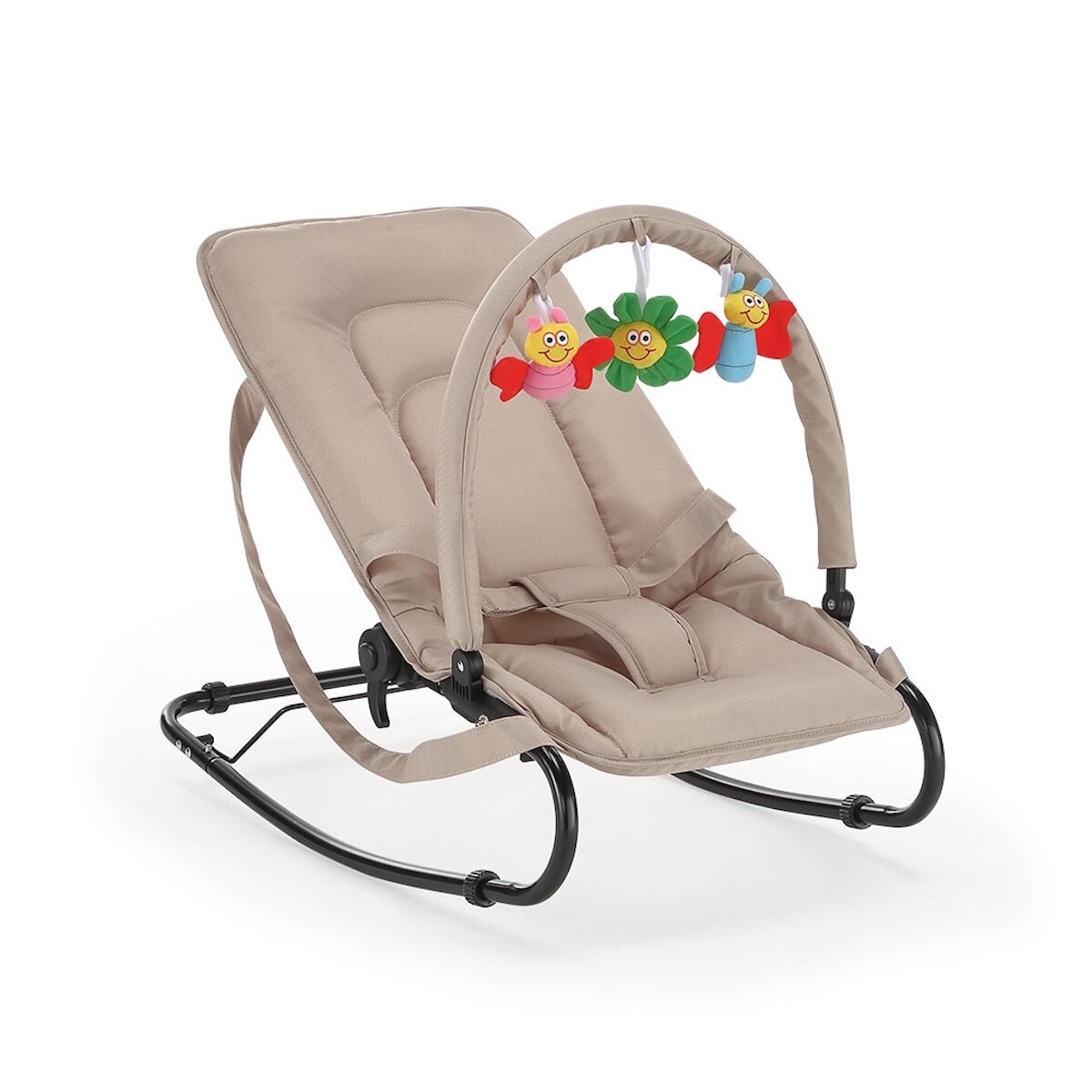 BabyTrold Skrastol Babywippe Sandfarben mit Spielbügel, verstellbar < 9 kg