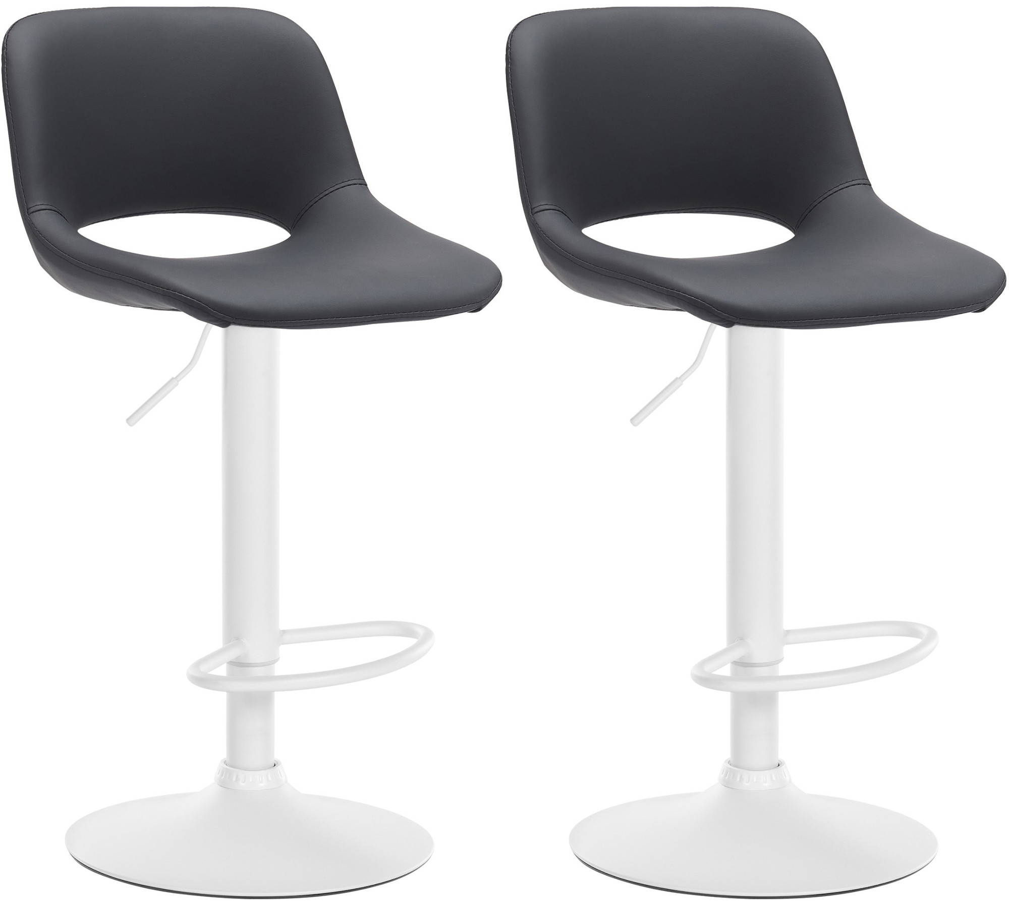 2er Set Barhocker Camden Kunstleder weiß