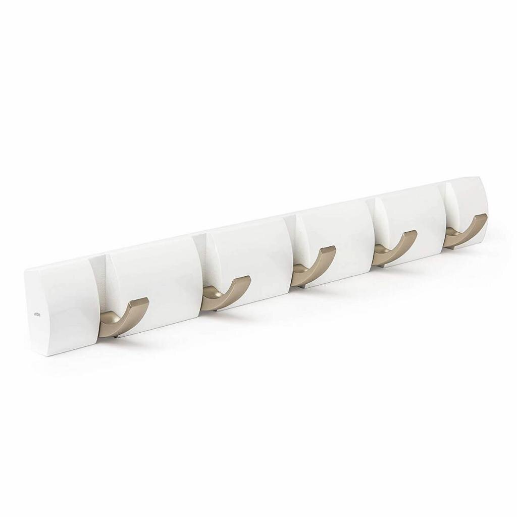 Umbra Hooks Flip 5 318850-660 Garderobenhaken in weiß Wandhaken Kleiderhaken Kleideraufhänger