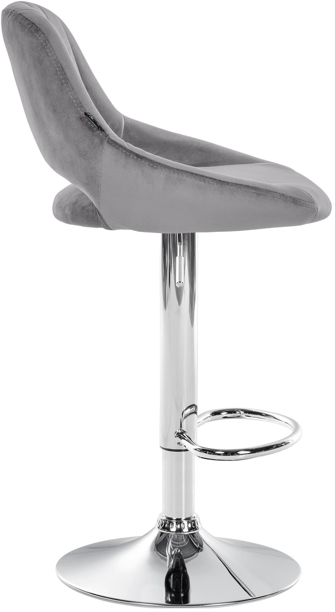 Barhocker Milet Samt chrom