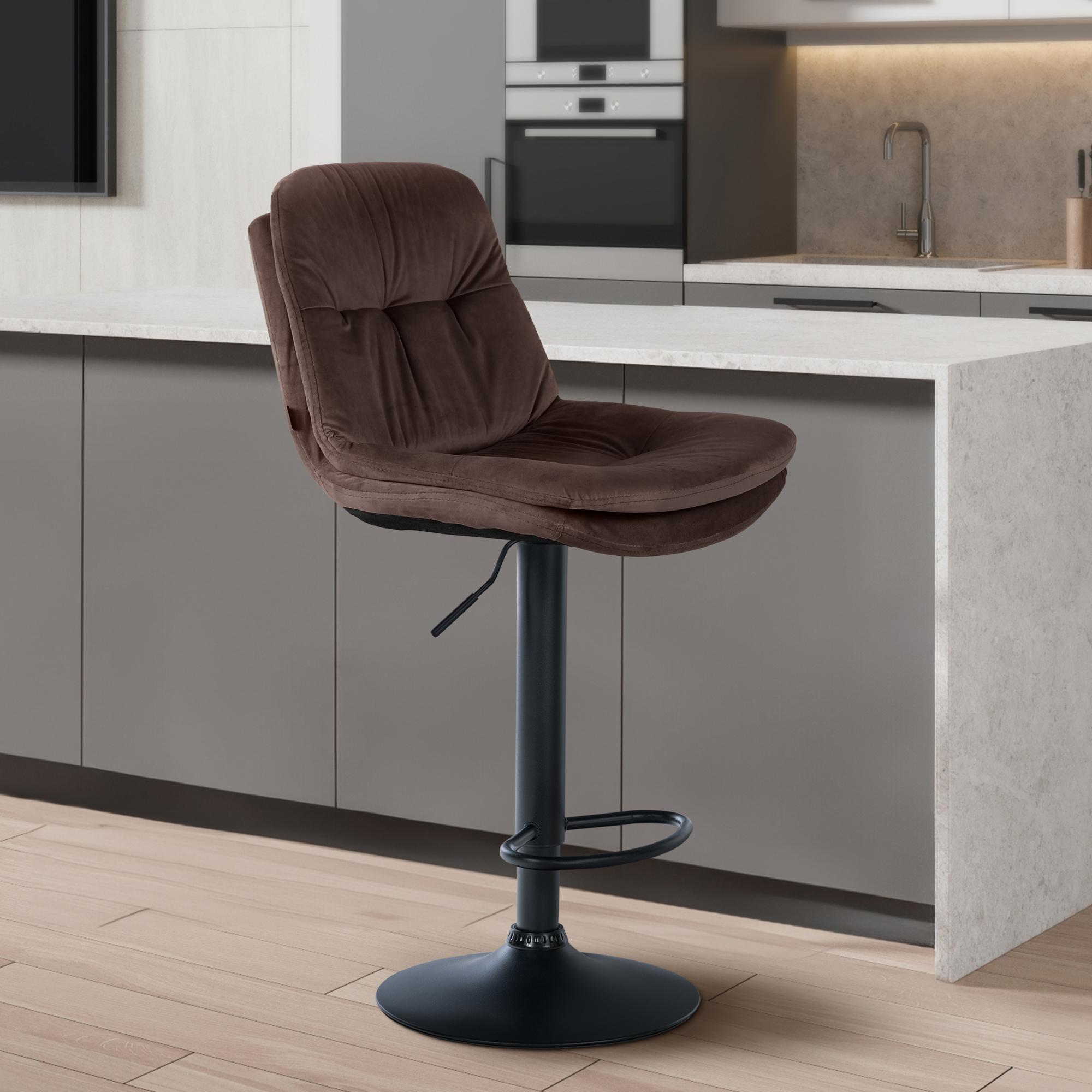 Barhocker Laurel Samt schwarz