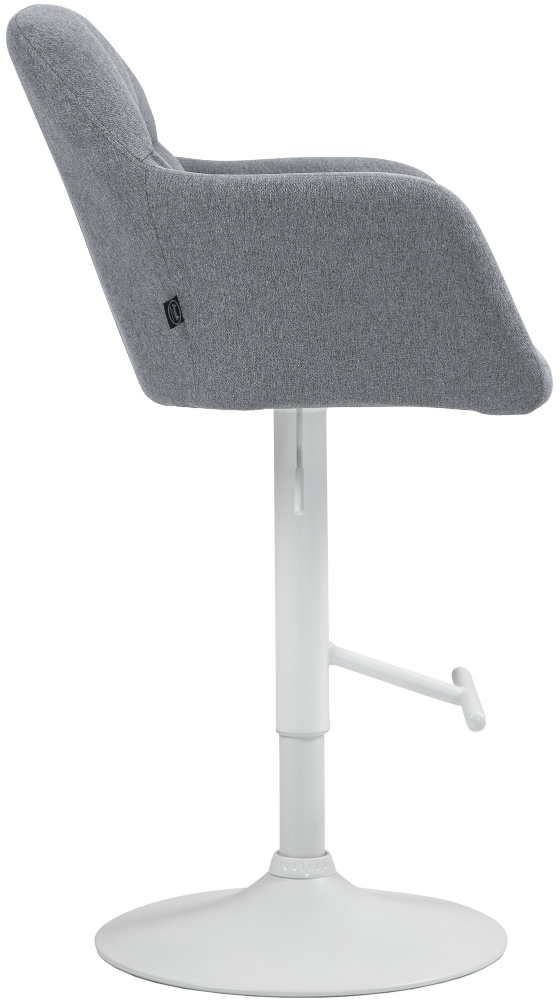 Barhocker Natoma Stoff weiß