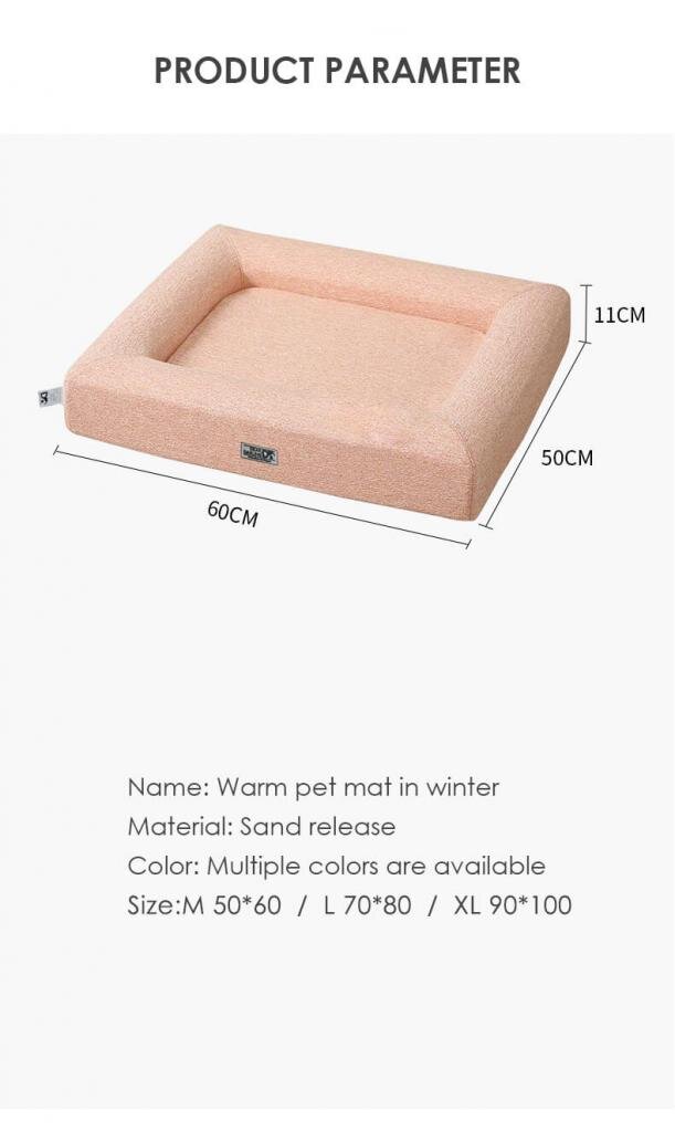 DEAR DARLING DD-01GRL Orthopädisches Luxus Hundebett Anthrazit Gr. L 70x80cm mit Memory Schaum