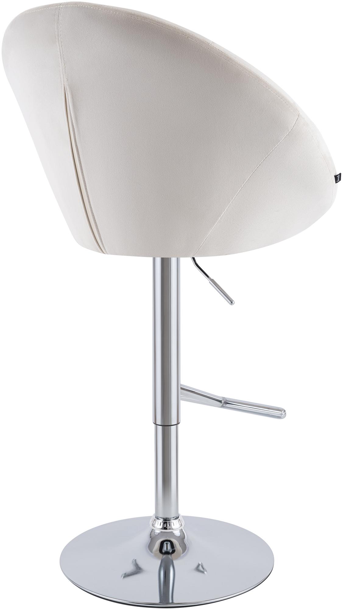 Barhocker London Samt chrom