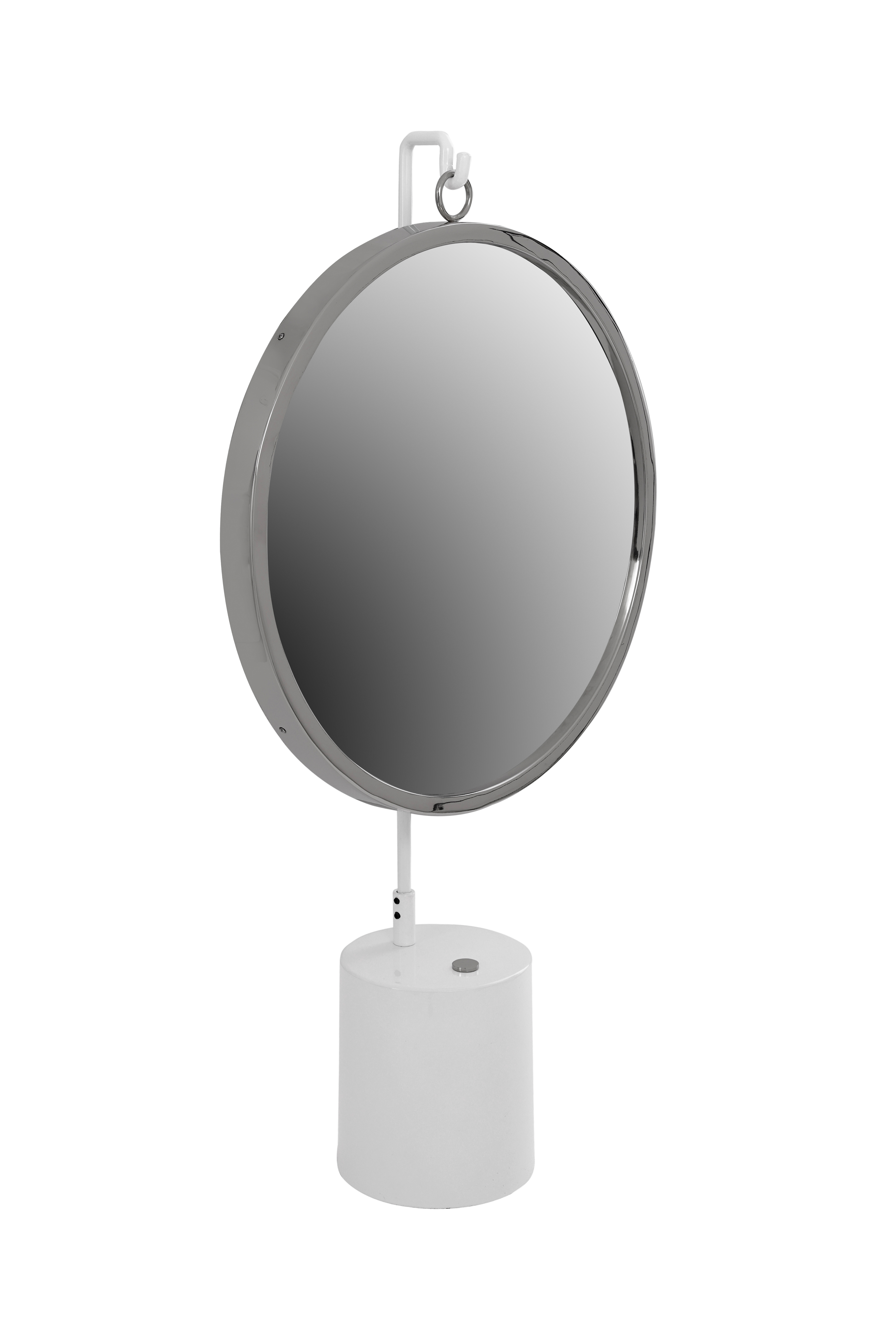 Elegante Tischspiegel Weiß / Silber
