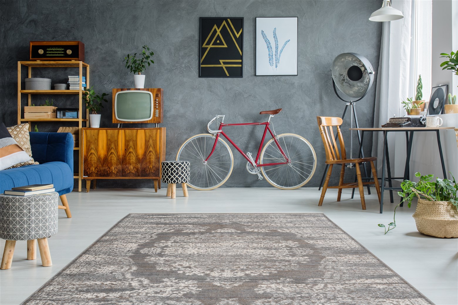 Teppich Baroque 825 Anthrazit 120cm x 170cm