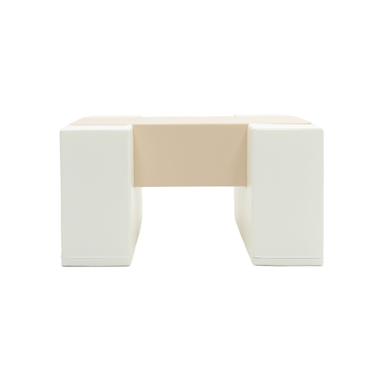 IGLU SET Balance Bridge 3 - Weiß/Beige - Bunte Balance-Brücke aus Schaumstoffbausteinen für Kinder
