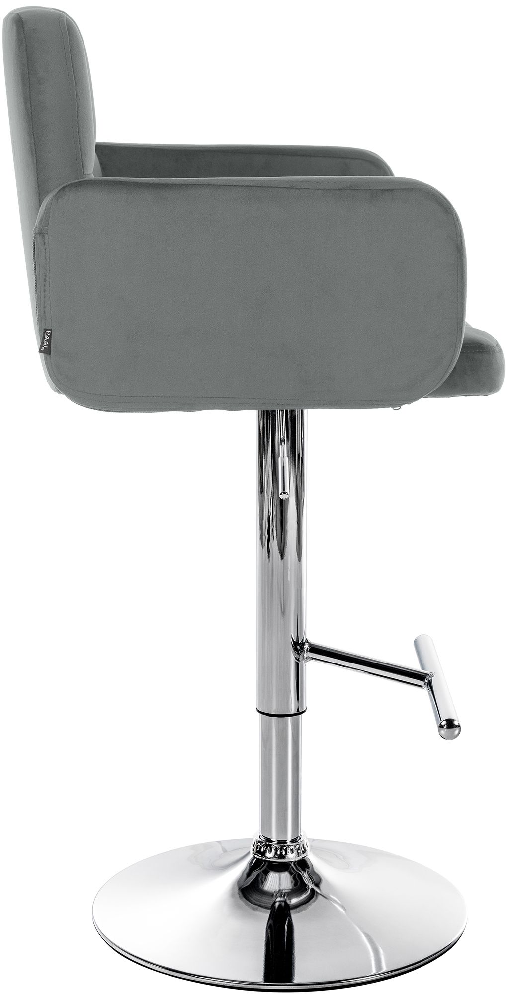 Barhocker Los Angeles Samt chrom