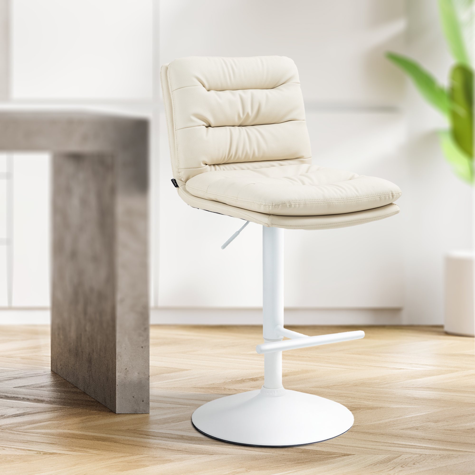 2er Set Barhocker Damar Kunstleder weiß