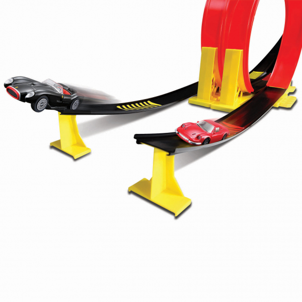 Bburago Modelle & Fahrzeuge Bburago 18-31216 - Ferrari Race & Play: Dual Loop inkl. 2 Fahrzeugen und Tragebox, 1:43 - Modellauto
