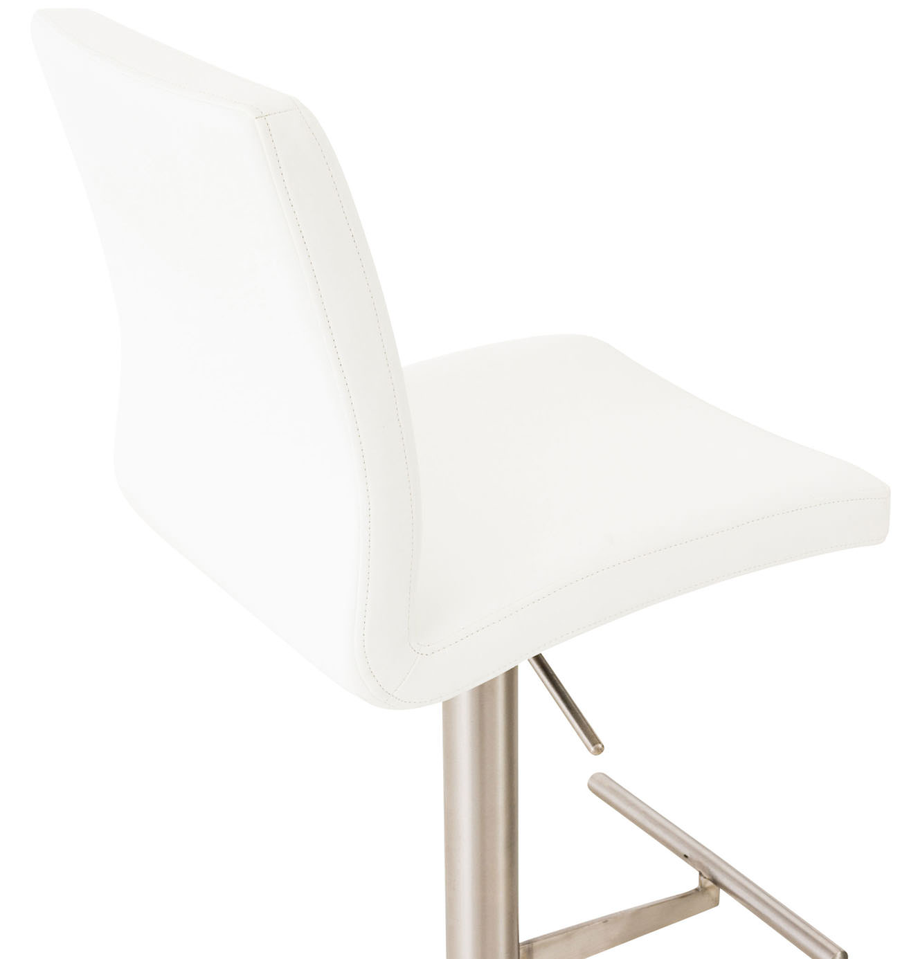 2er Set Barhocker Cadiz Kunstleder edelstahl