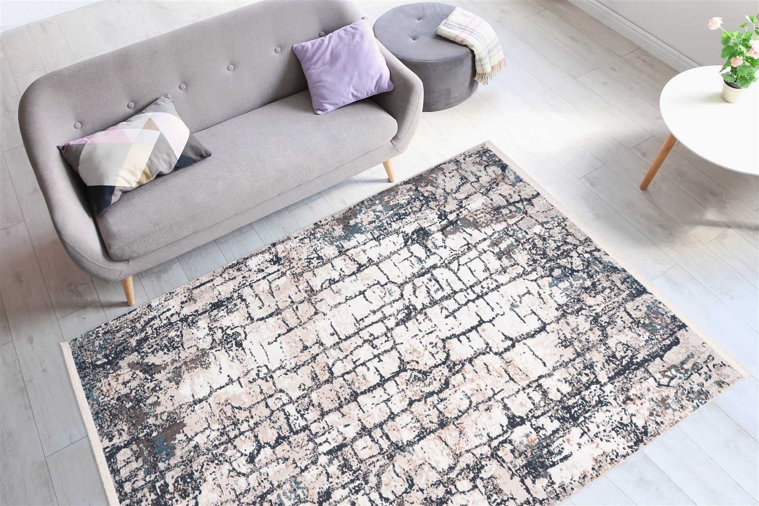 Teppich Akropolis 125 Grau / Blau 80cm x 150cm