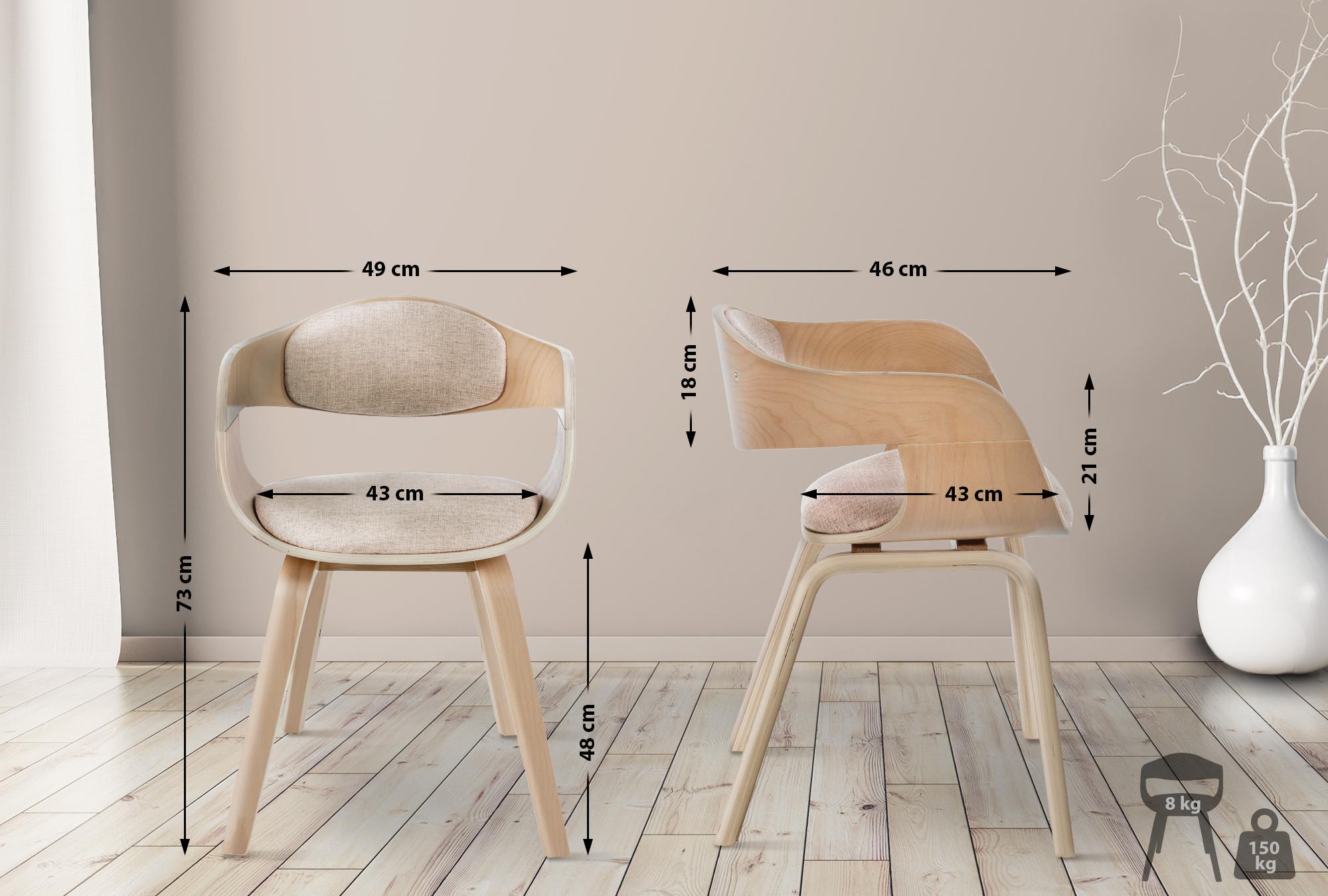 Besucherstuhl Kingston Stoff
