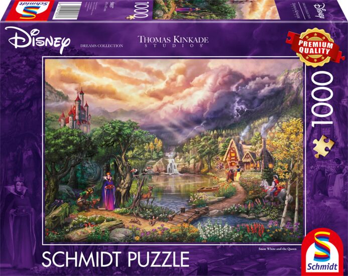 Schmidt Spiele GmbH Puzzles Snow White and the Queen (Schneewittchen und die Königin) - Puzzle 1000 Teile - Thomas Kinkade Collection