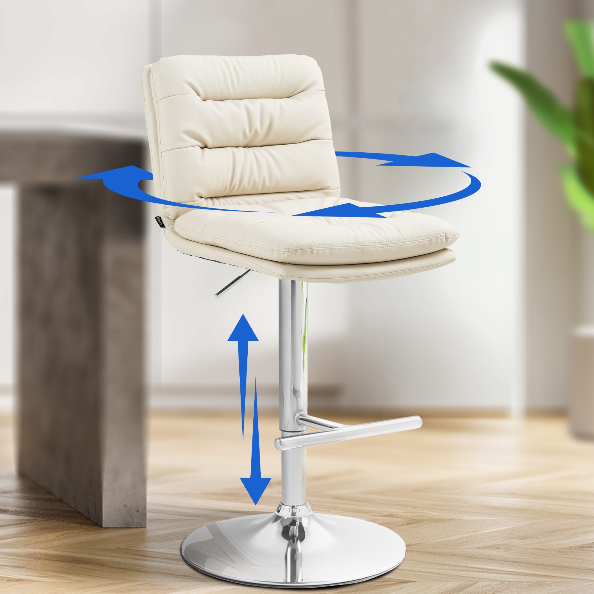Barhocker Damar Kunstleder chrom