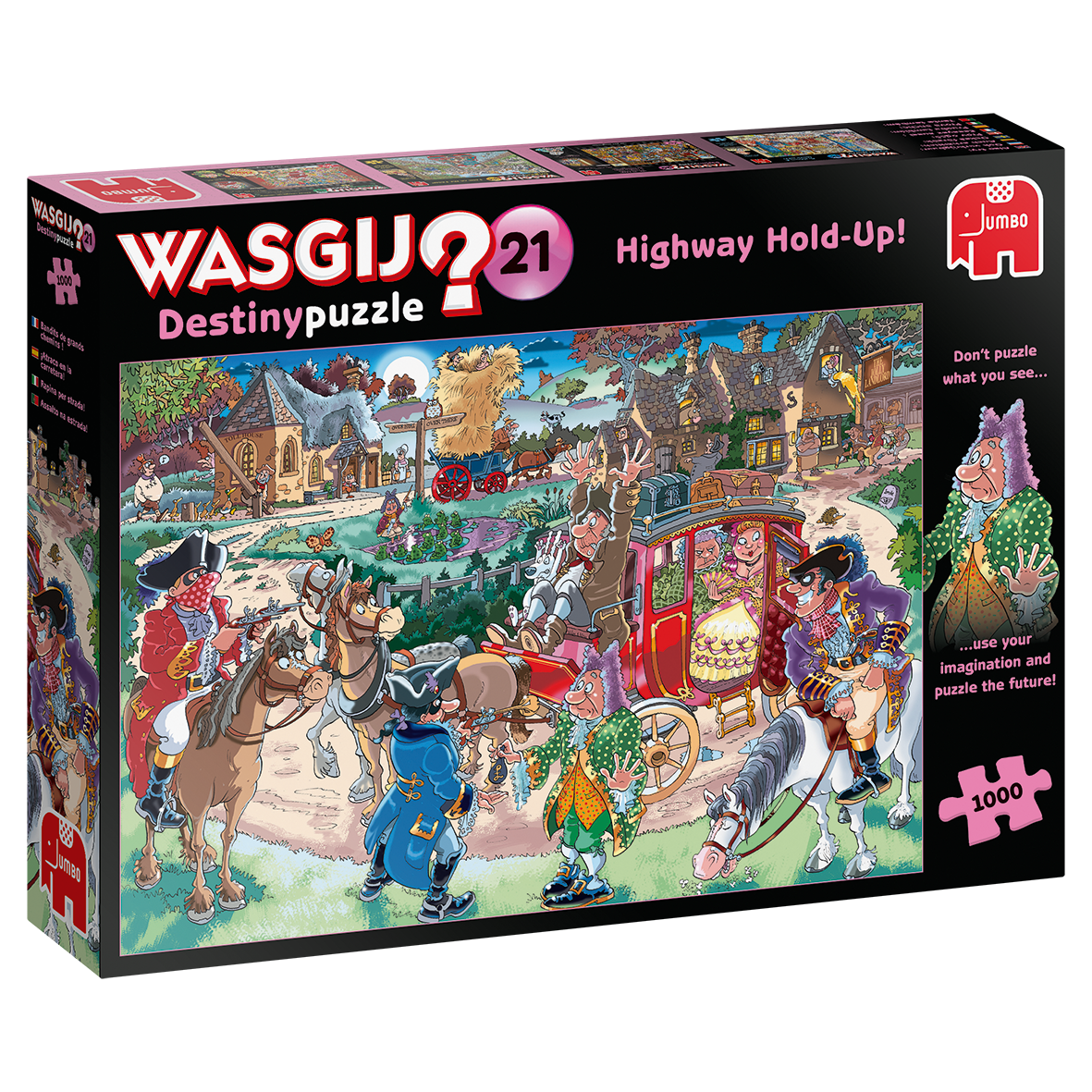 JUMBO Puzzles Jumbo Spiele 19180 - Wasgij Destiny 21 - Autobahn-Überfall! - 1000 Teile Puzzle