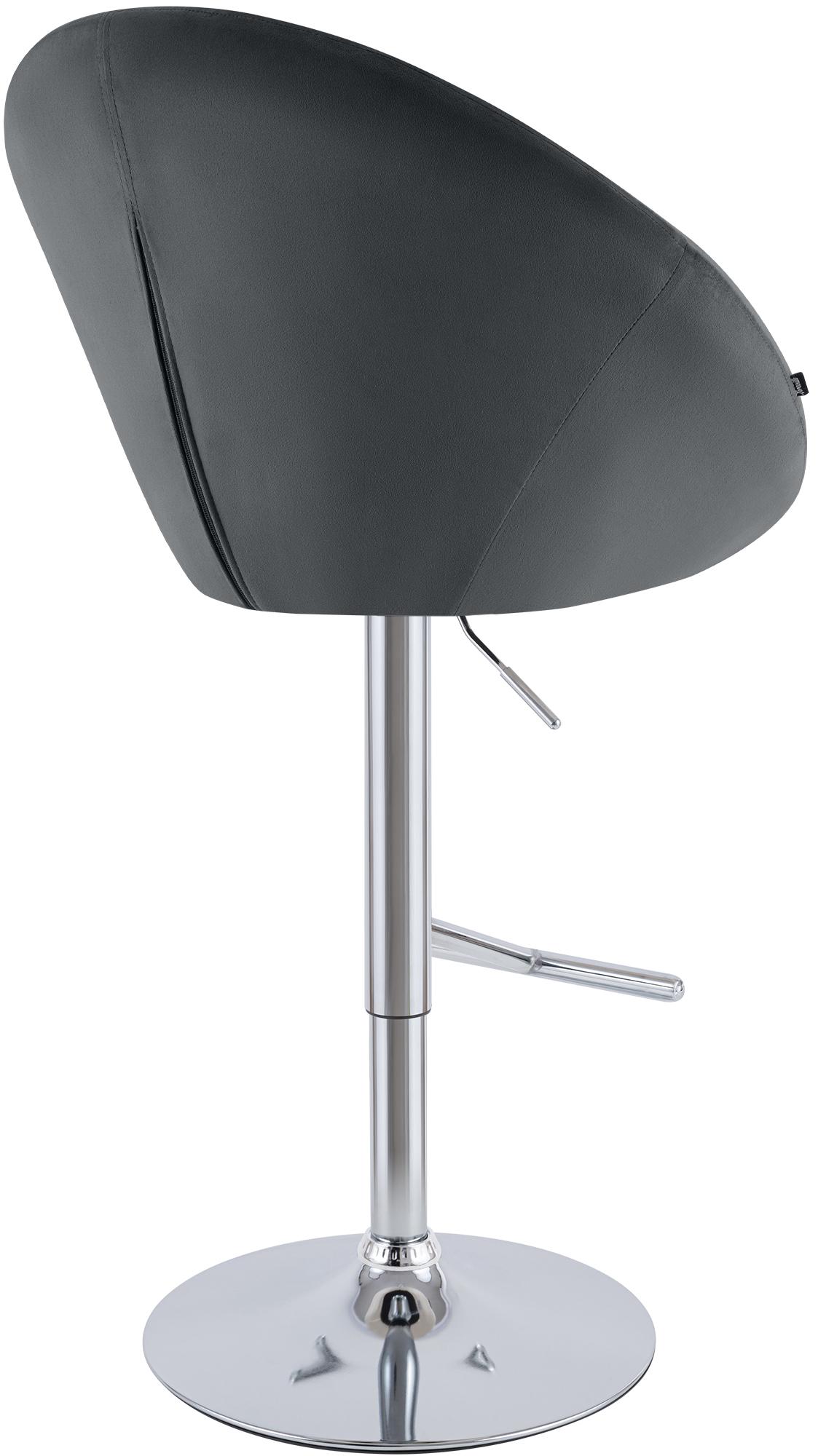 Barhocker London Samt chrom
