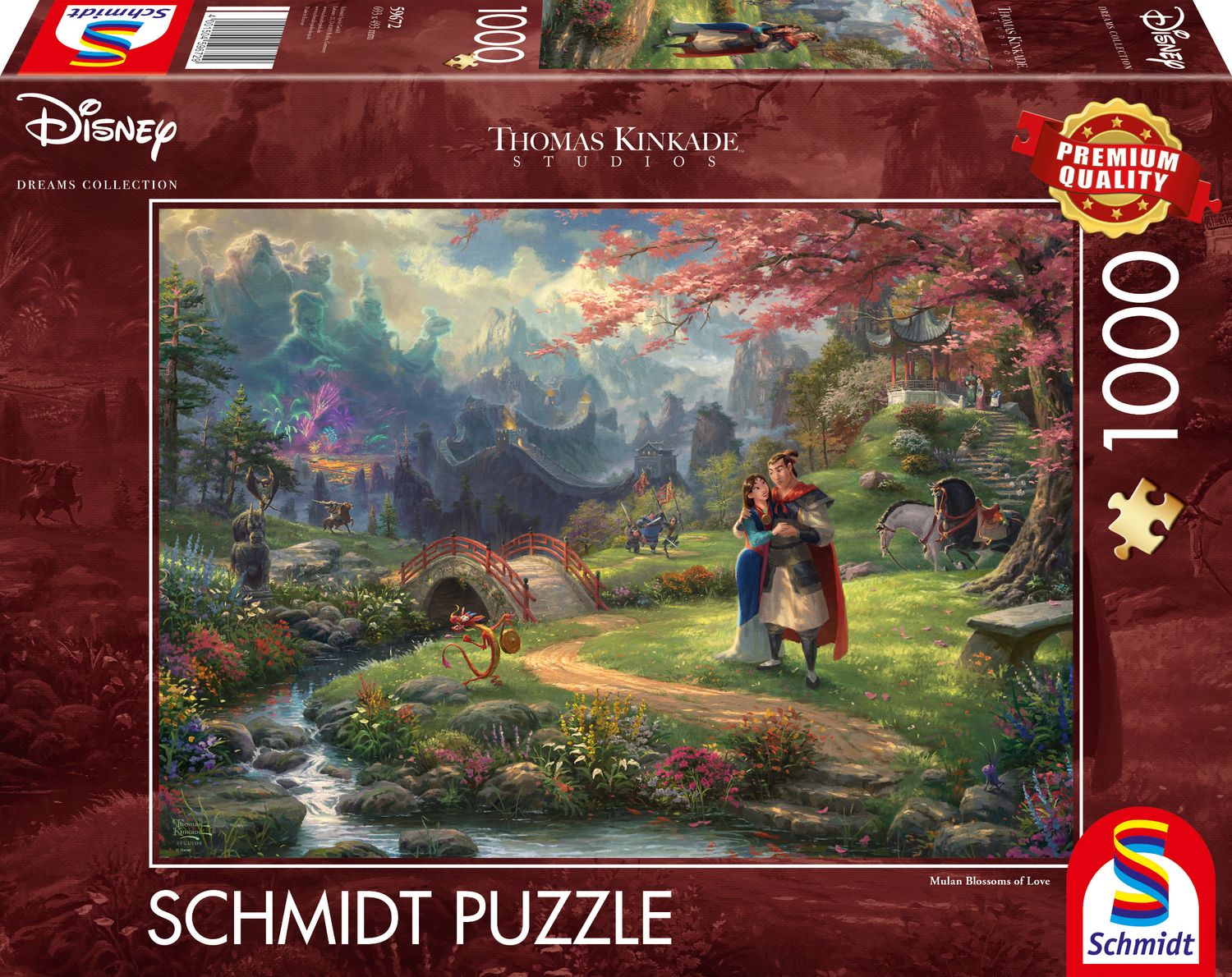 Schmidt Spiele GmbH Puzzles Disney, Mulan - 1000 Teile Puzzle (Thomas Kinkade)