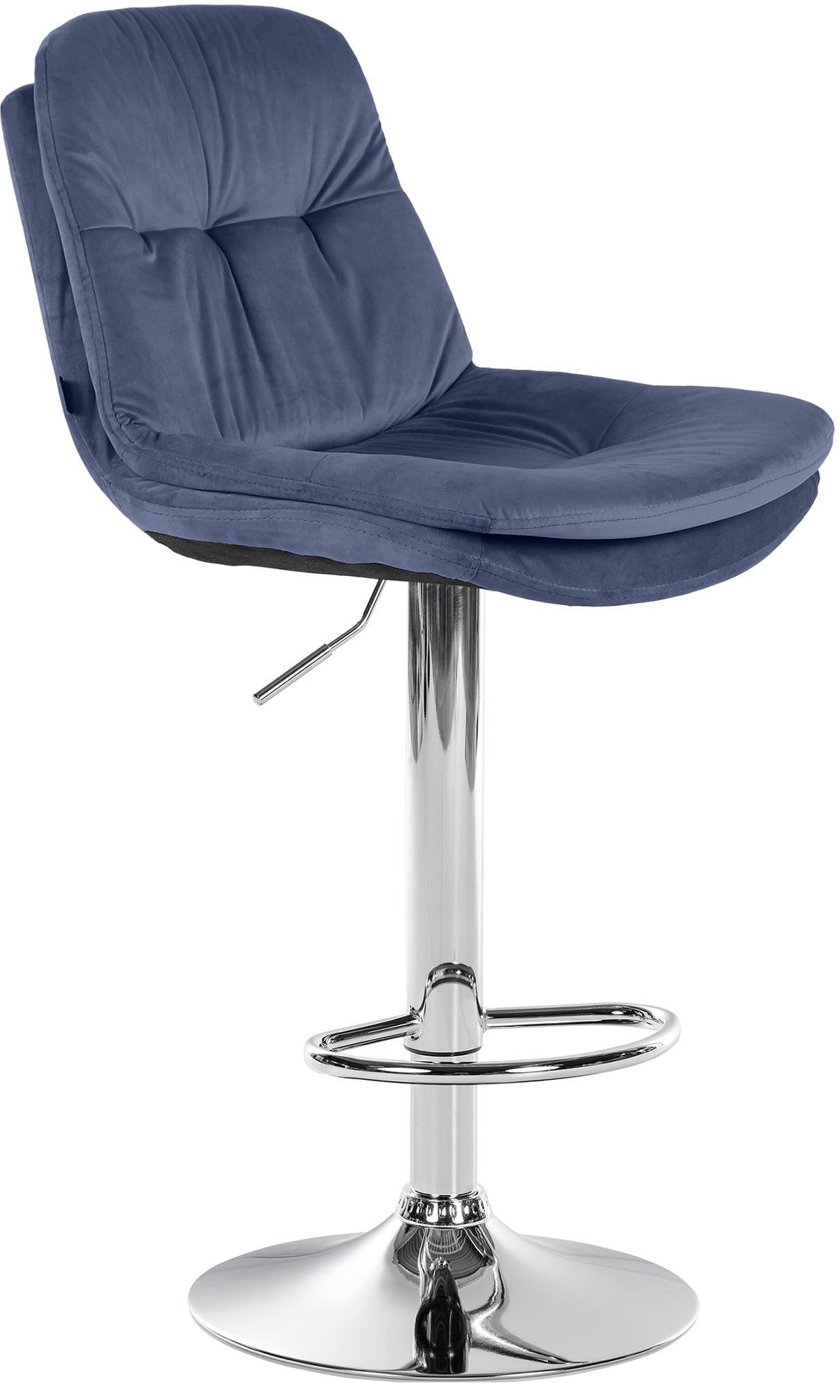 Barhocker Laurel Samt chrom
