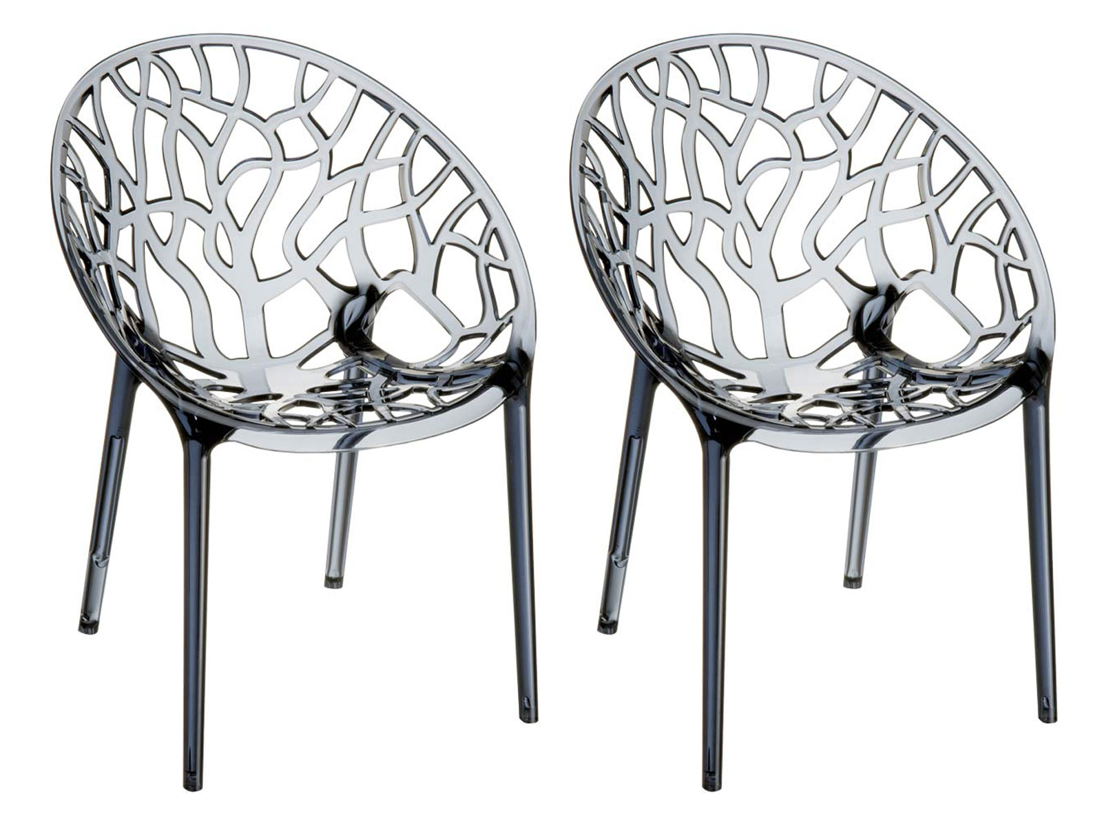 2er SET Stapelstuhl CRYSTAL