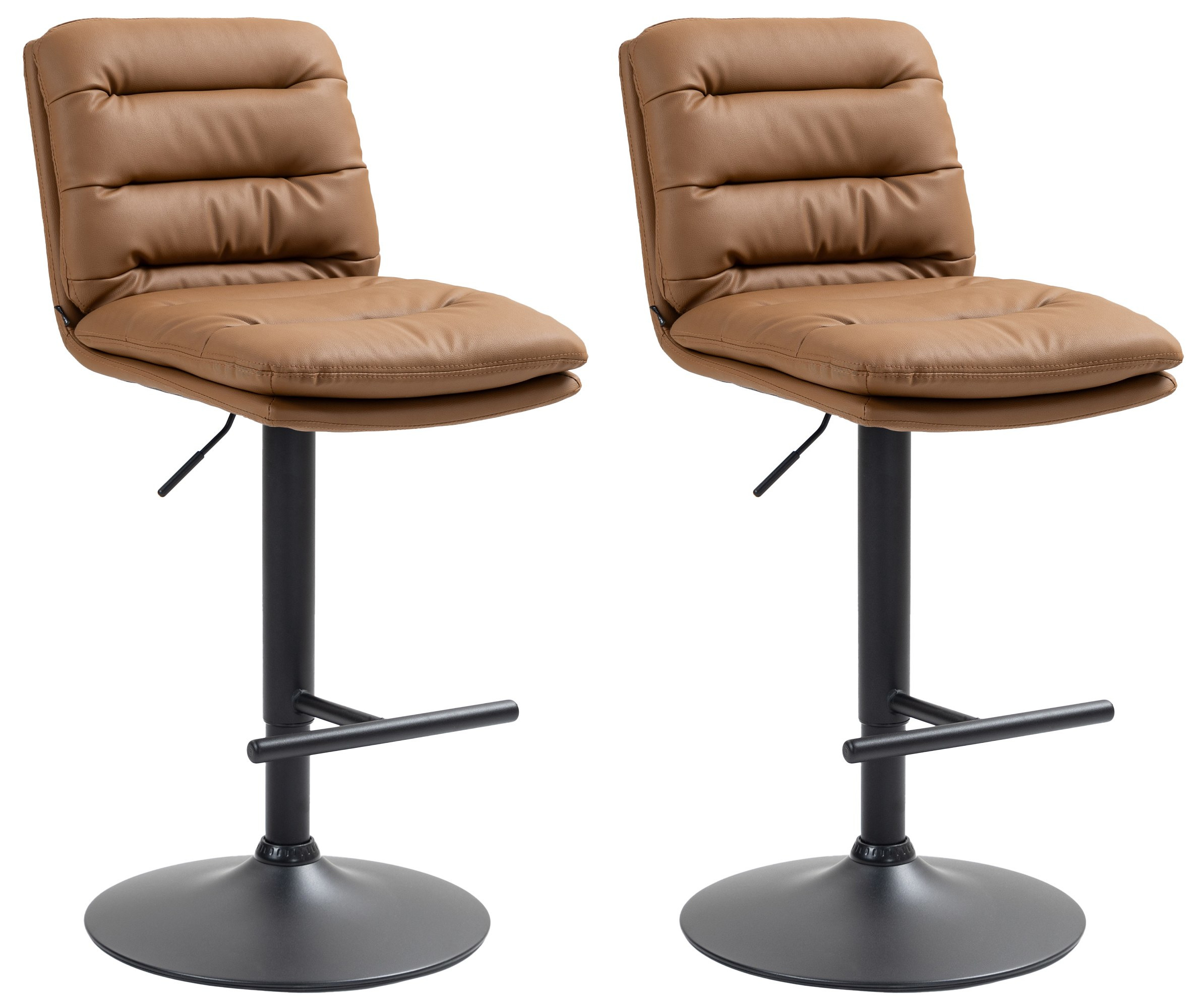 2er Set Barhocker Damar Kunstleder schwarz