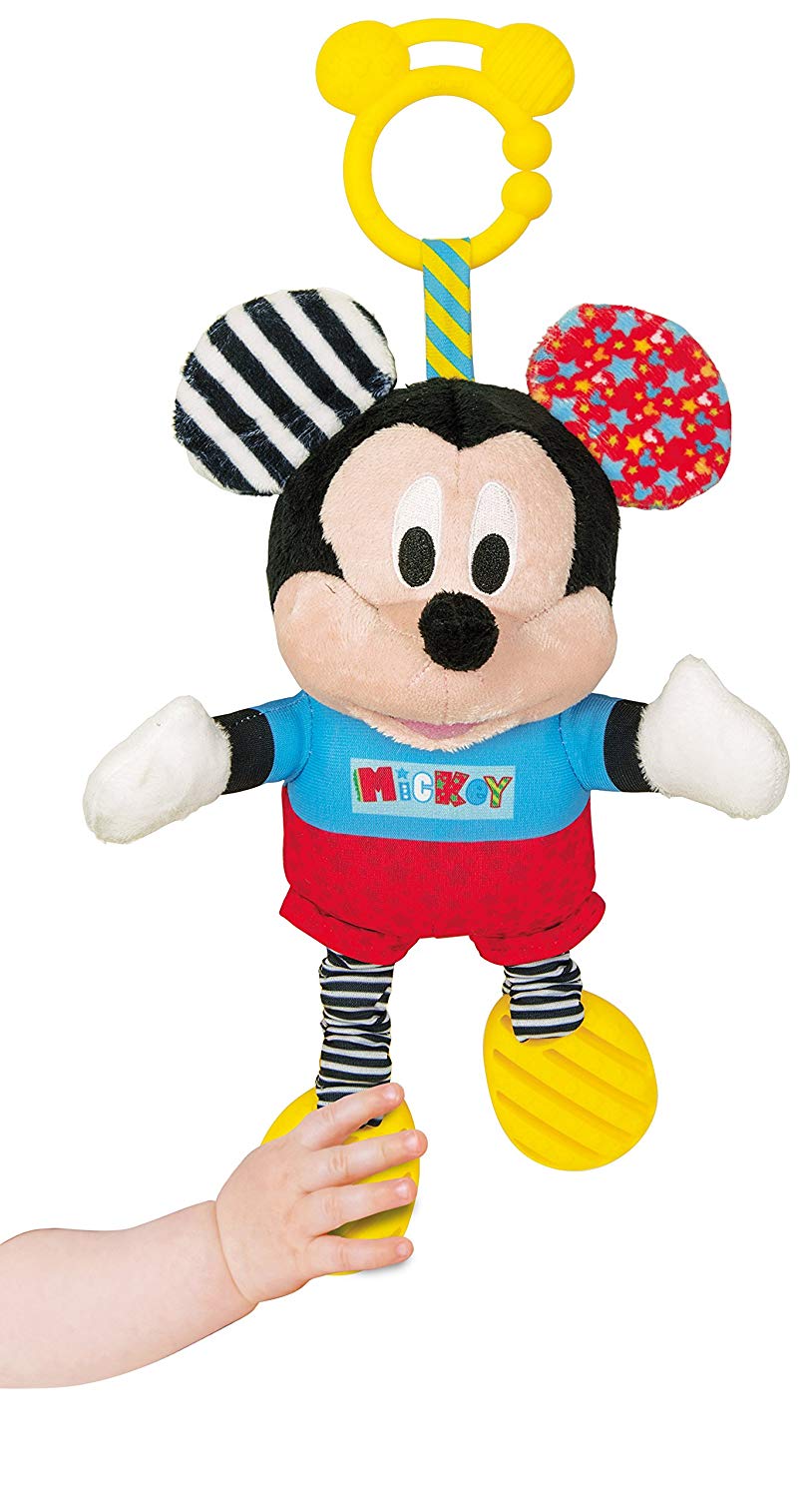 Clementoni Mickey Mouse Disney Baby - Plüsch Mickey mit Beißring - Erste Aktivitäten