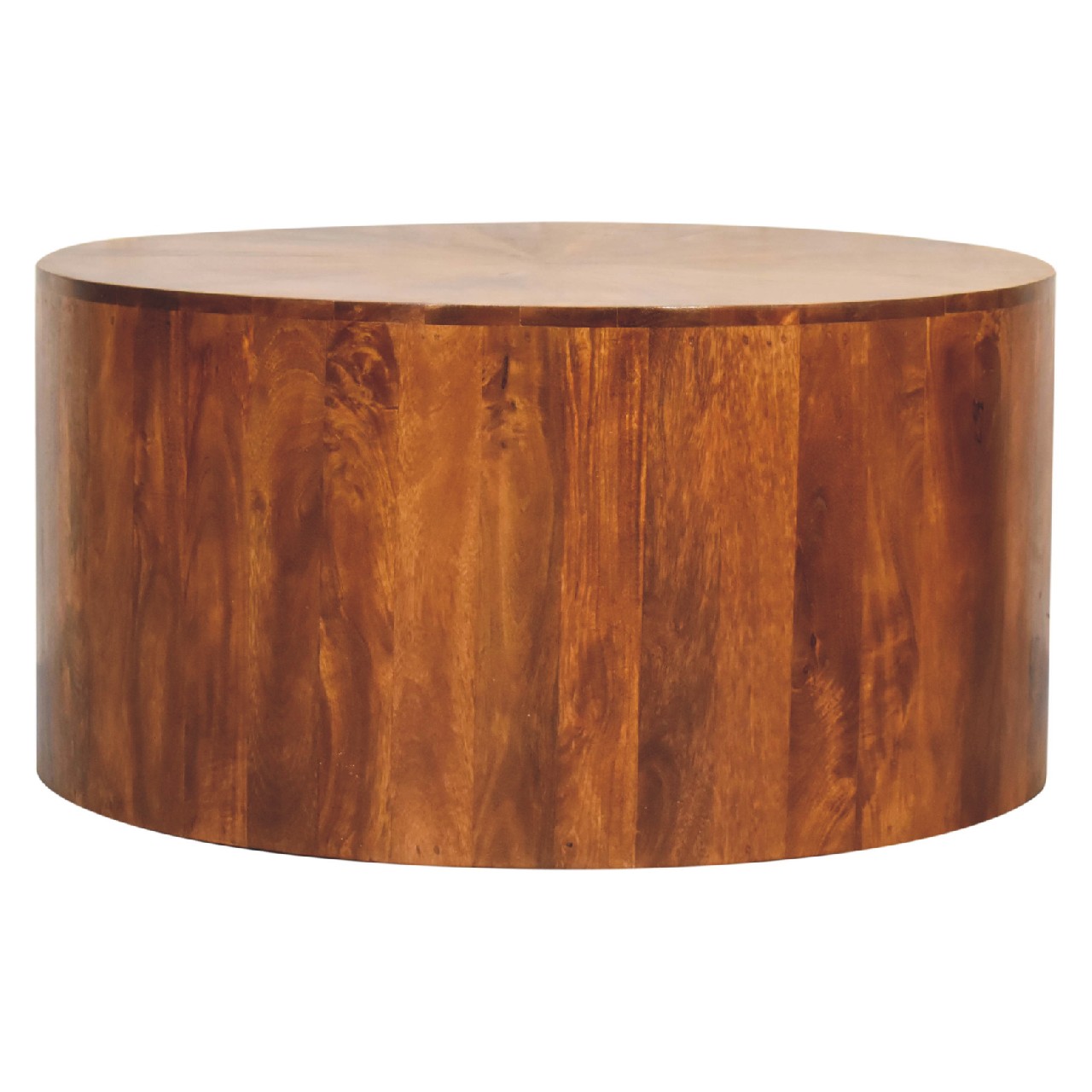 Runder Couchtisch aus Kastanienholz