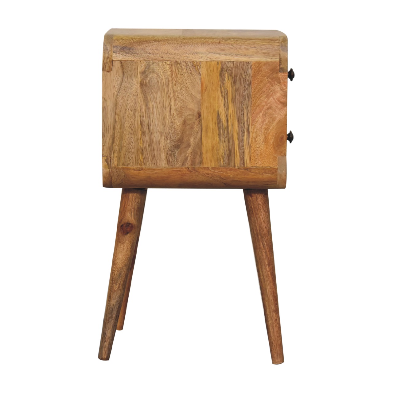 Kleiner, eichenähnlicher, geschwungener Nachttisch