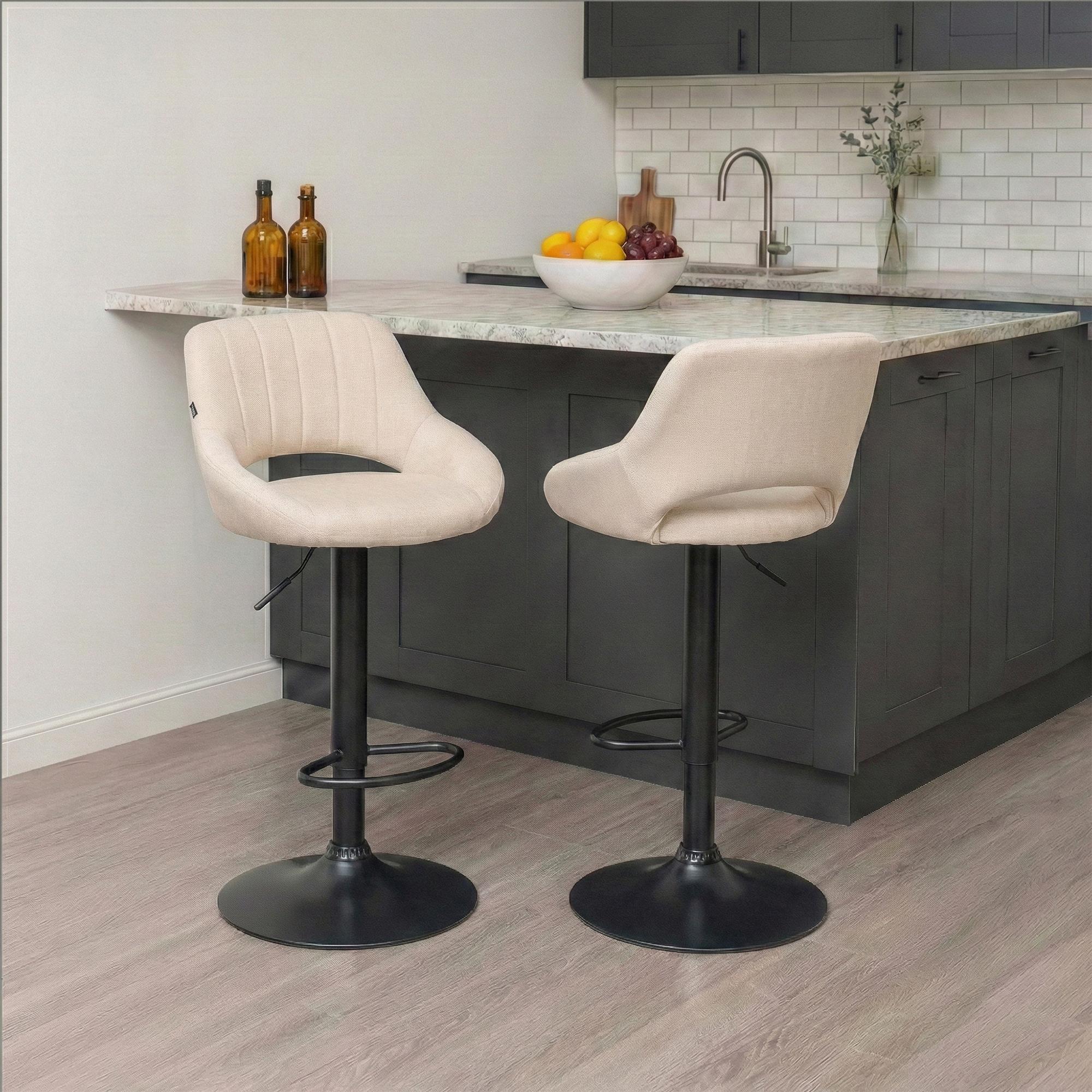 Barhocker Milet Stoff schwarz