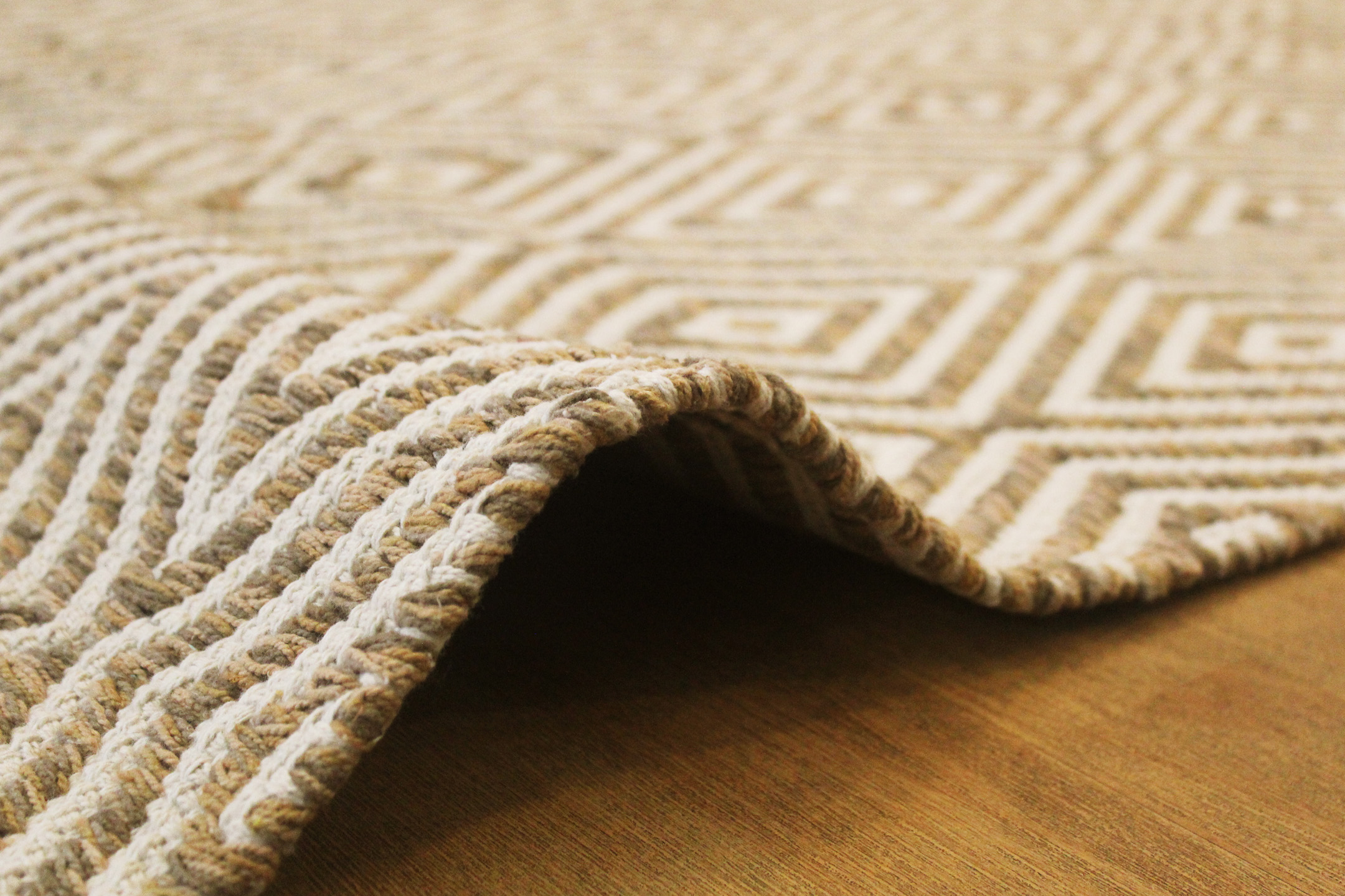 Weicher Baumwollteppich Beige/Braun 120x170cm