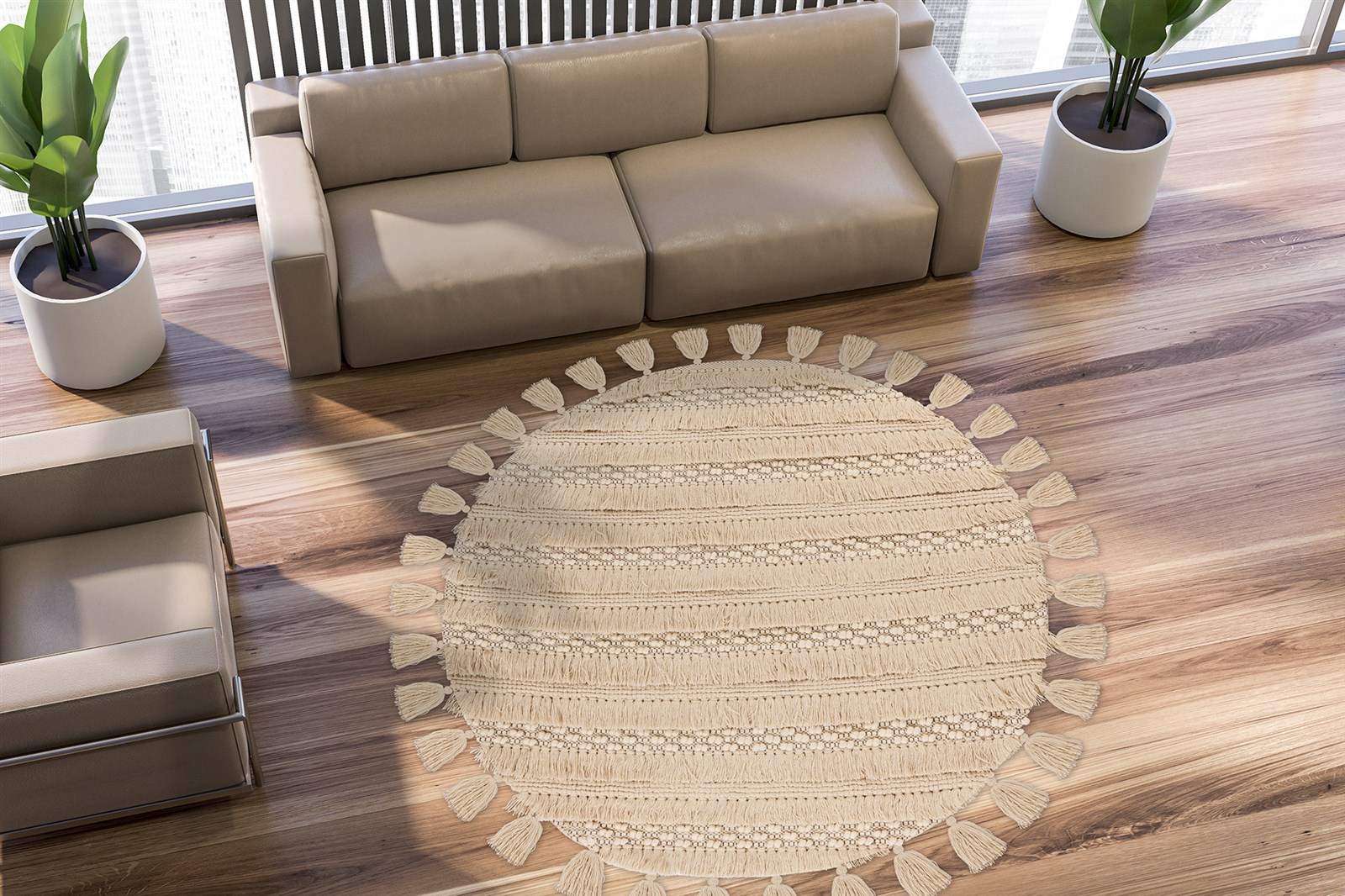 Teppich Bohist 325 Natural Ø 160cm