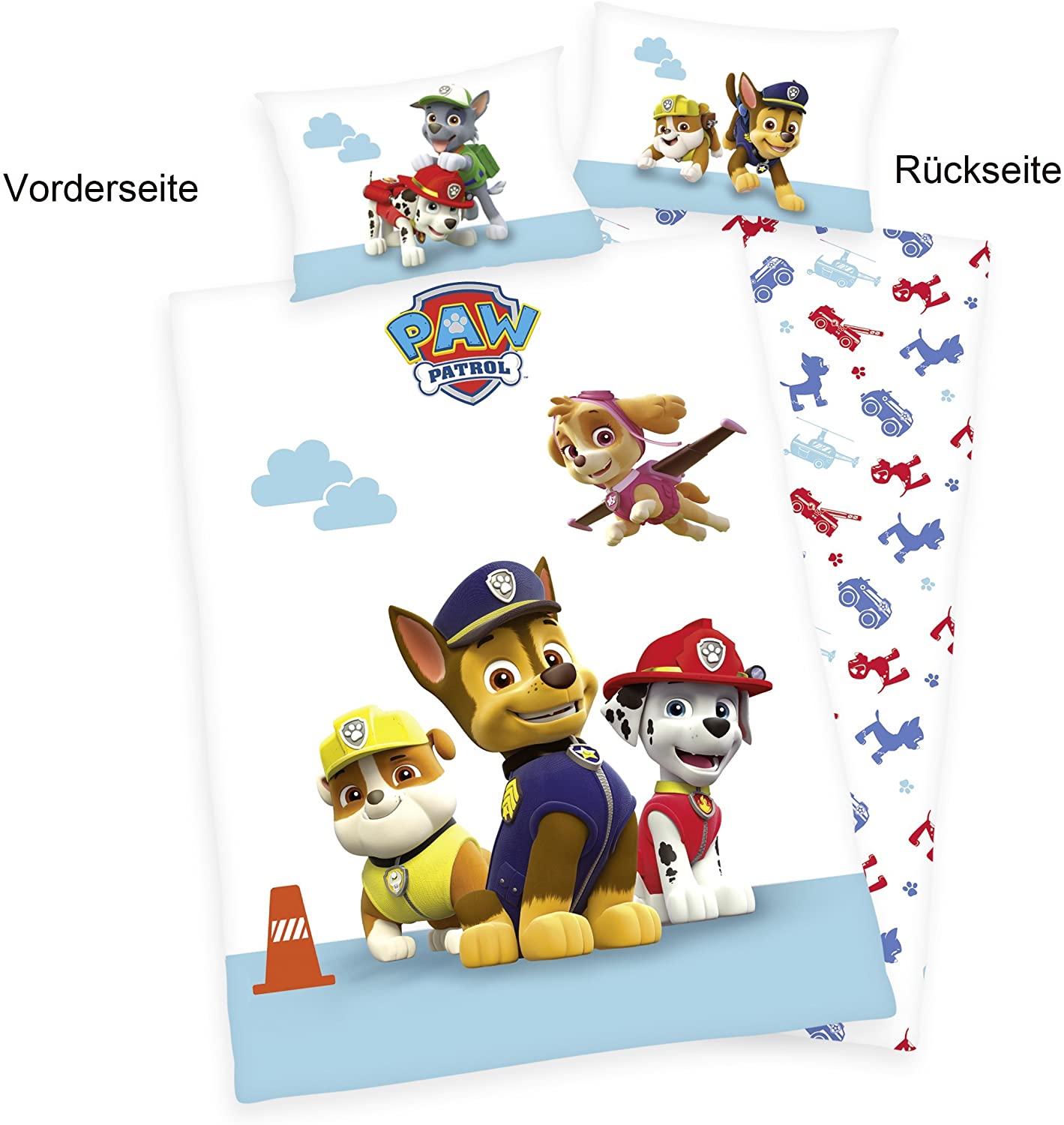 Herding Textilien Paw Patrol - Bettwäsche - Renforcé - 40 x 60 / 100 x 135 cm