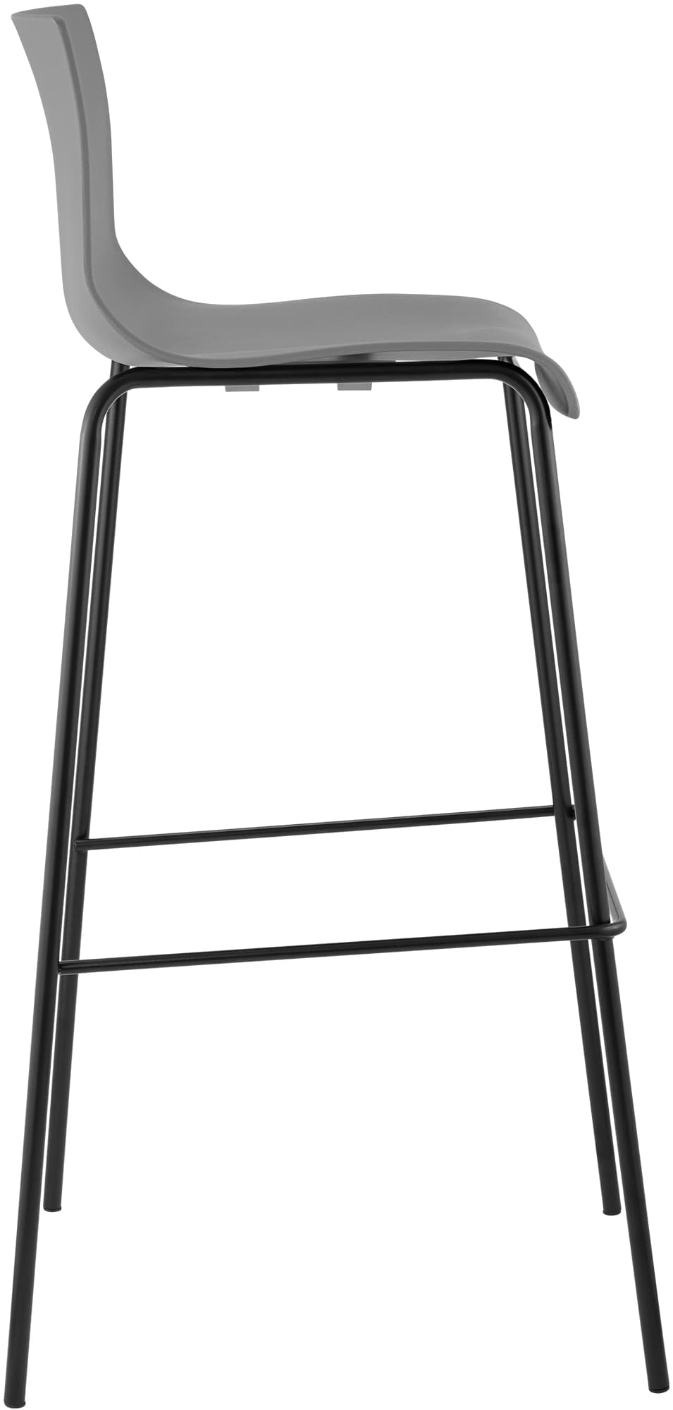 2er Set Barhocker Hoover Kunststoff 4-Fuß Gestell schwarz