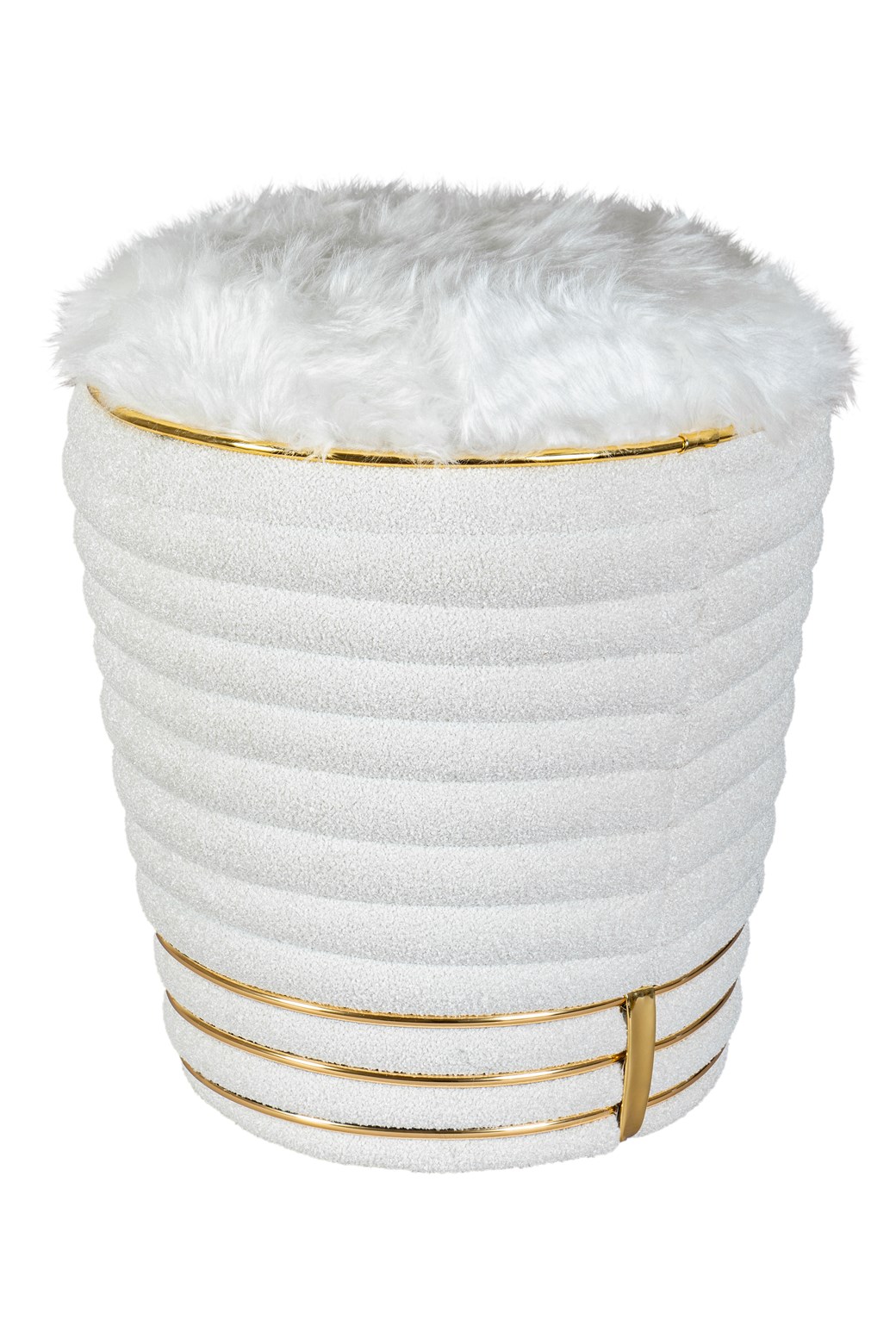 Hocker Hocker Doric 335 Weiß / Gold